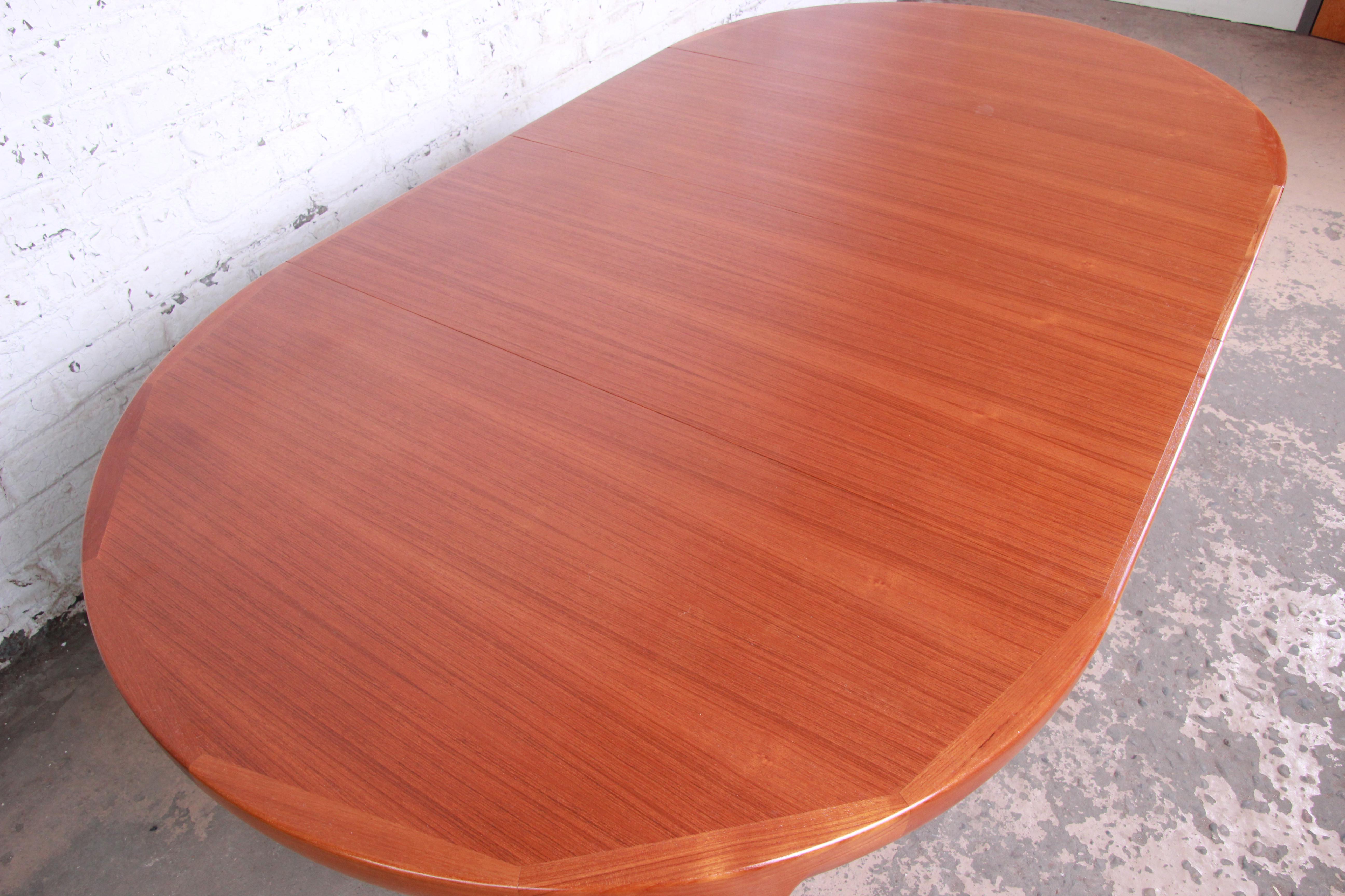 Ib Kofod-Larsen for Faarup Danish Modern Teak Extension Dining Table 1