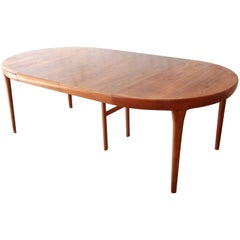 Ib Kofod Larsen for Faarup Danish Modern Teak Extension Dining Table