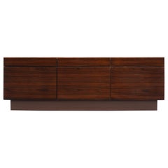Ib Kofod-Larsen for Faarup Mobelfabrik Model FA-66 Low-Profile Rosewood Credenza