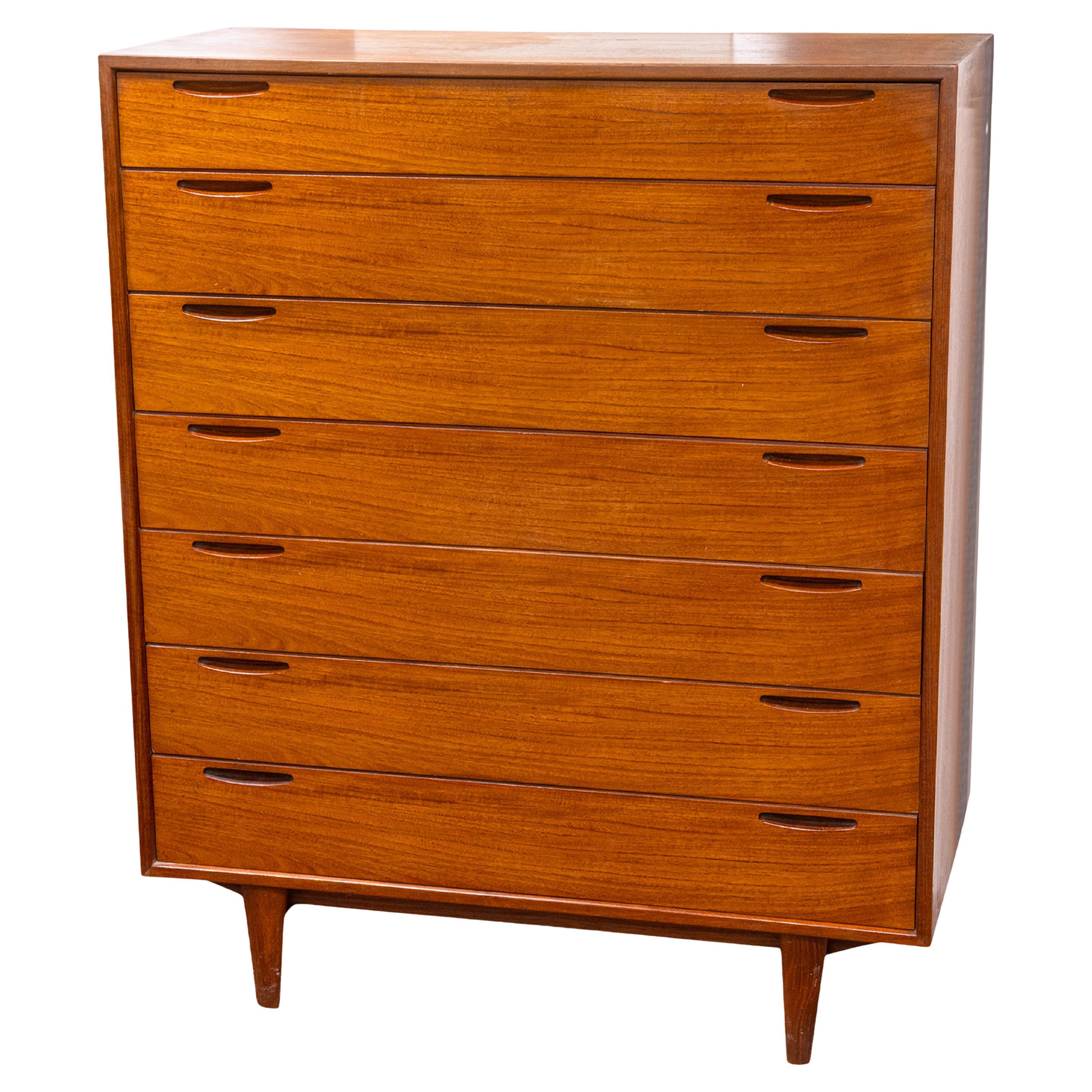 Ib Kofod Larsen for J Clausen & Son Brande Mobelfabrik Danish Teak Wood Highboy