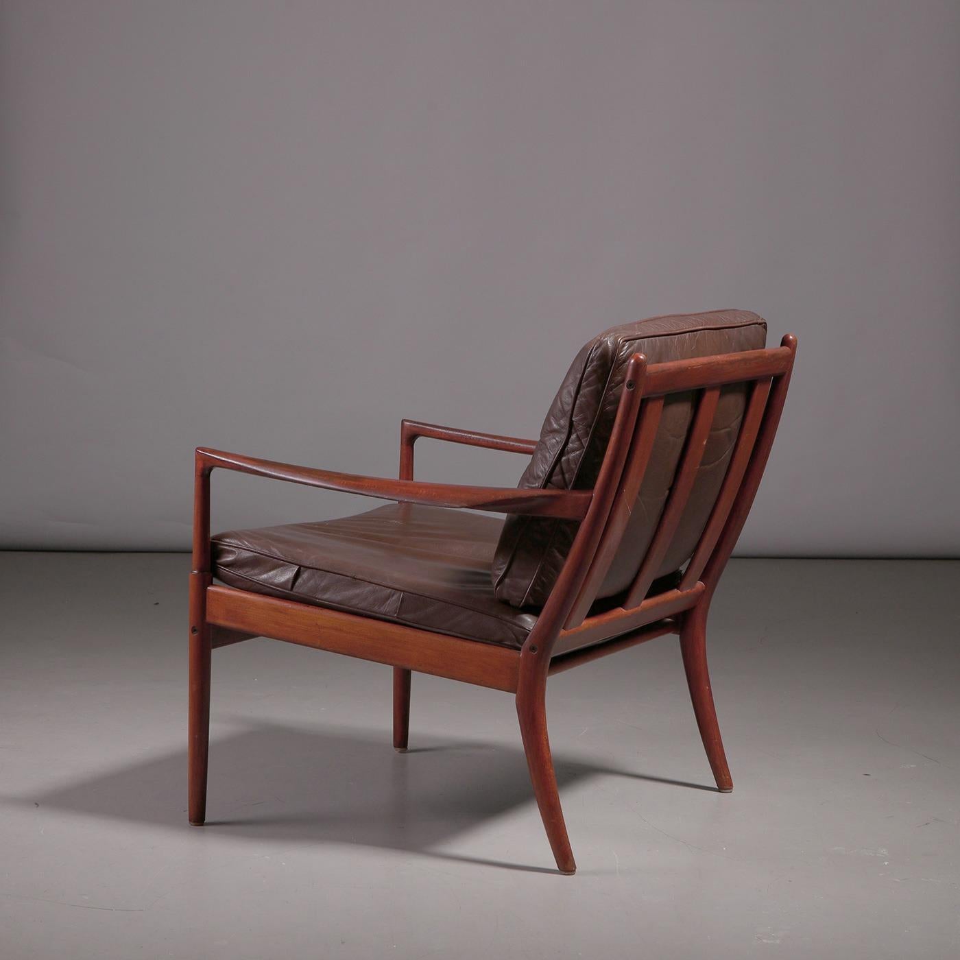 Scandinavian Modern Ib Kofod-Larsen for OPE Möbler 'Samso' Lounge Chair, Sweden, ca. 1958 For Sale
