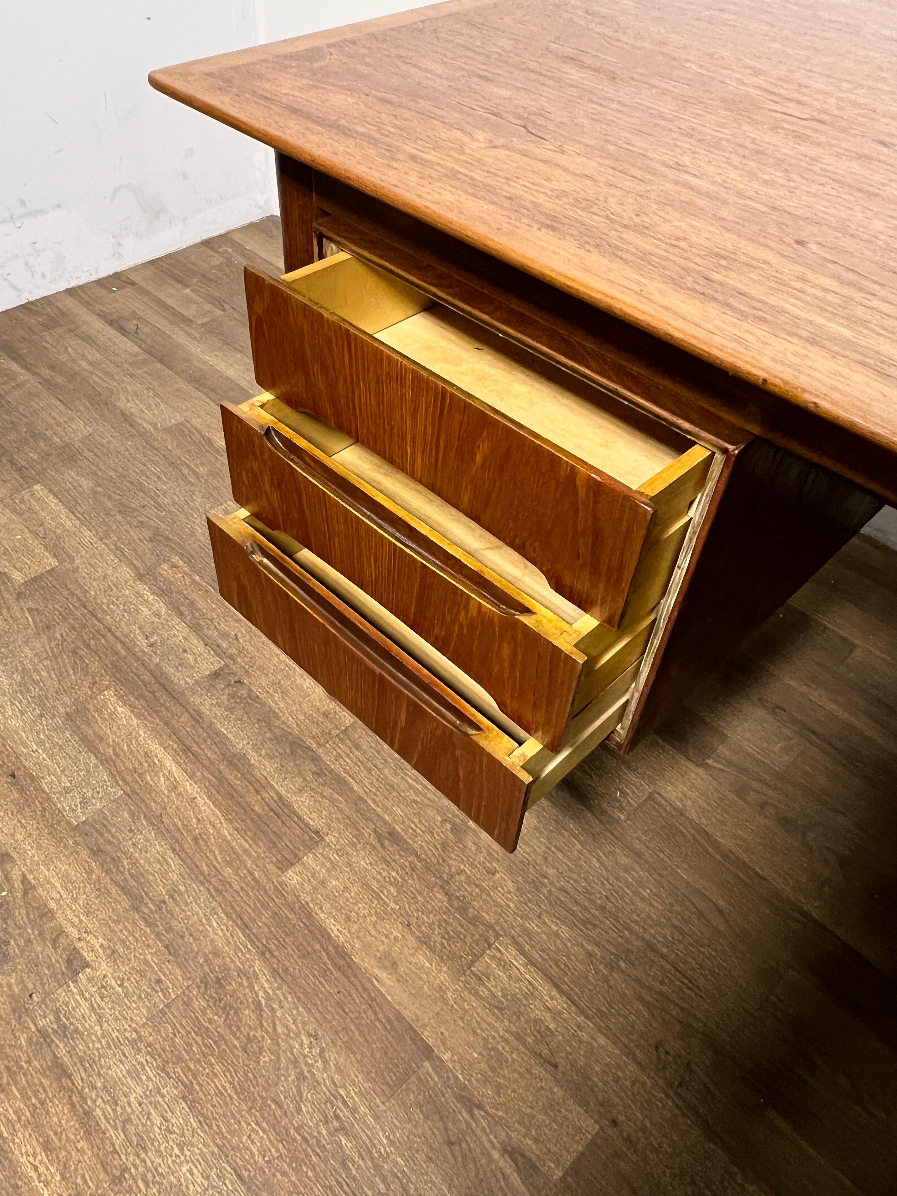 Ib Kofod-Larsen for Selig Danish Teak Desk Circa 1960s 7