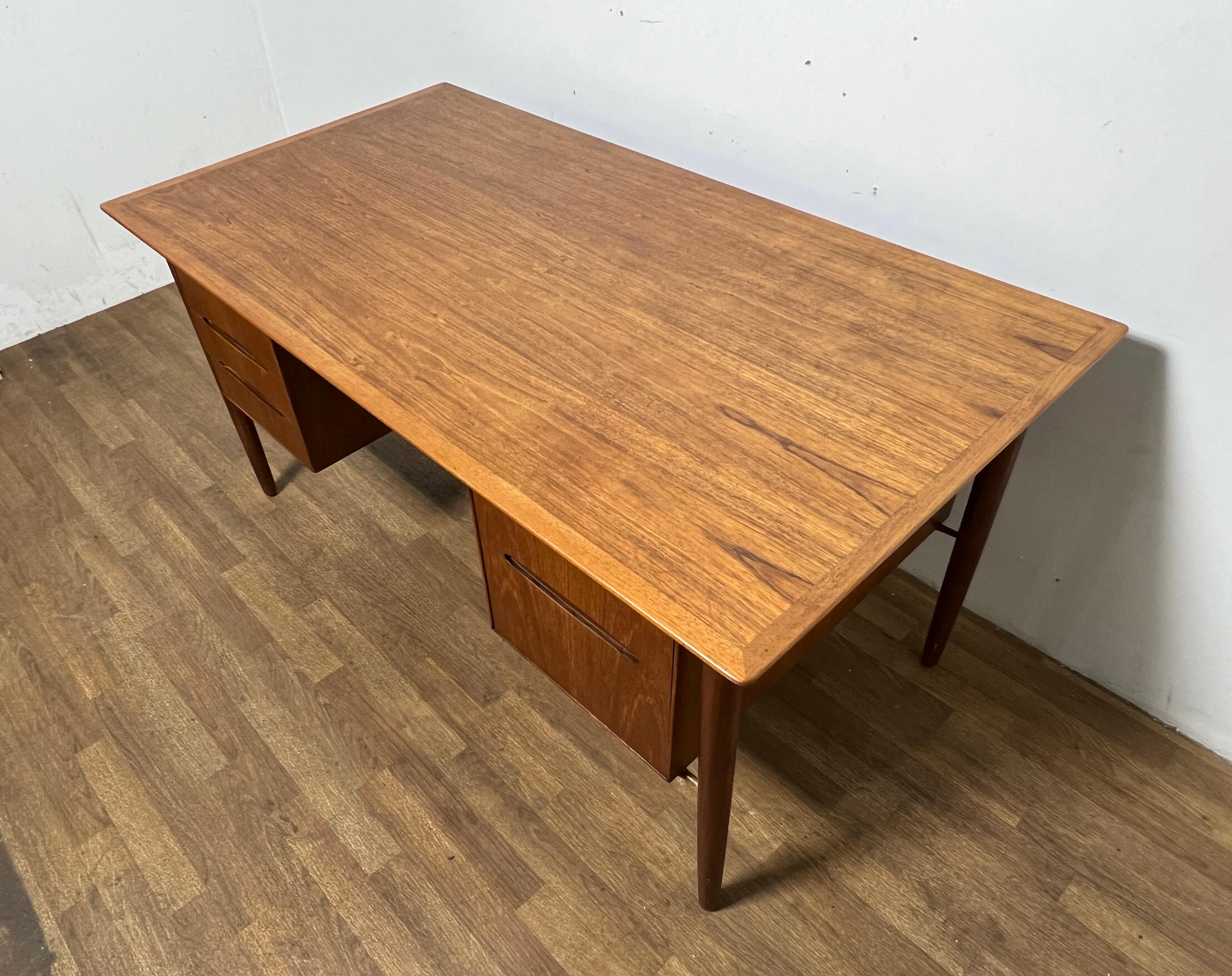 Scandinavian Modern Ib Kofod-Larsen for Selig Danish Teak Desk Circa 1960s