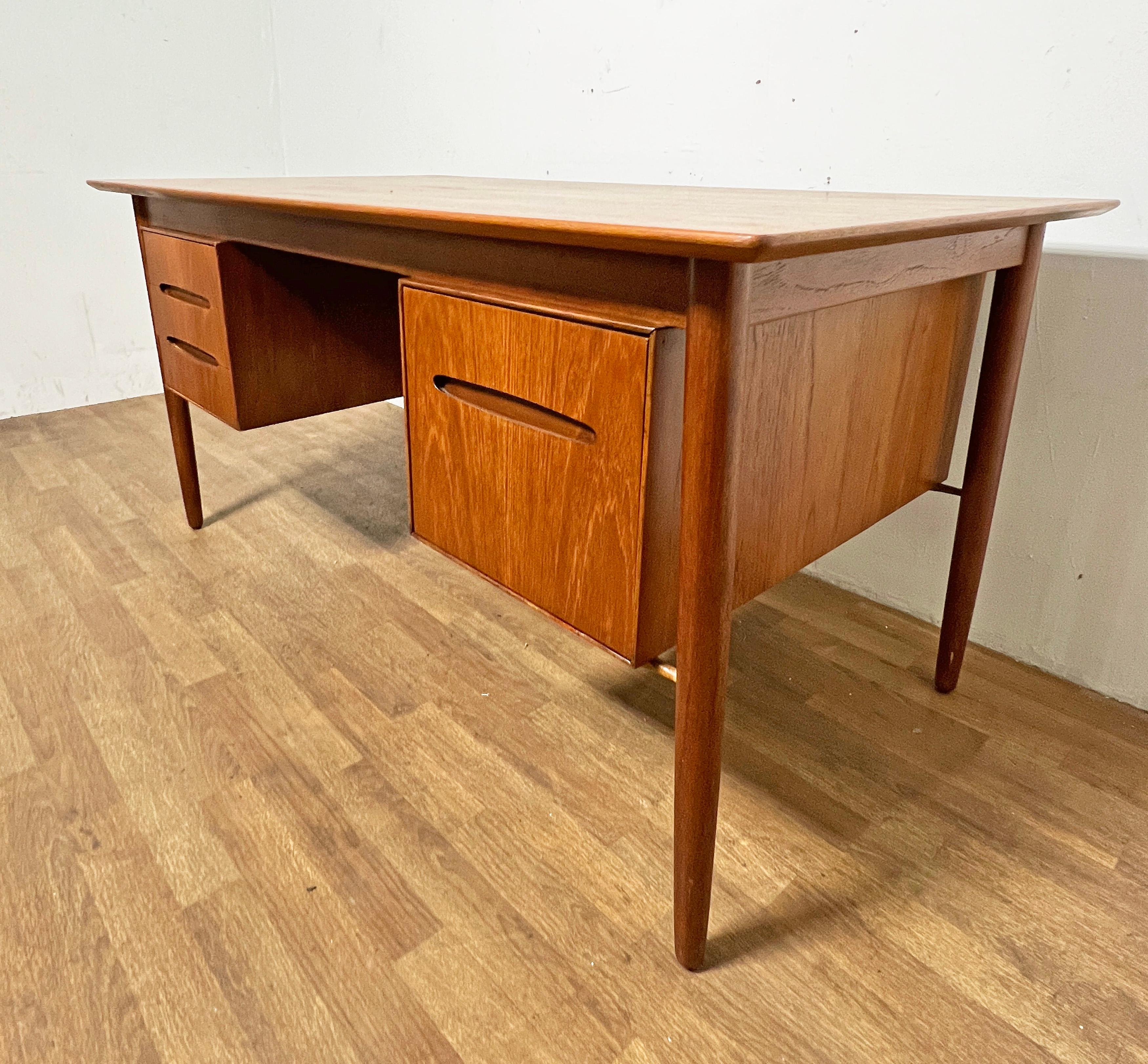 Ib Kofod-Larsen for Selig Danish Teak Desk Circa 1960s 1