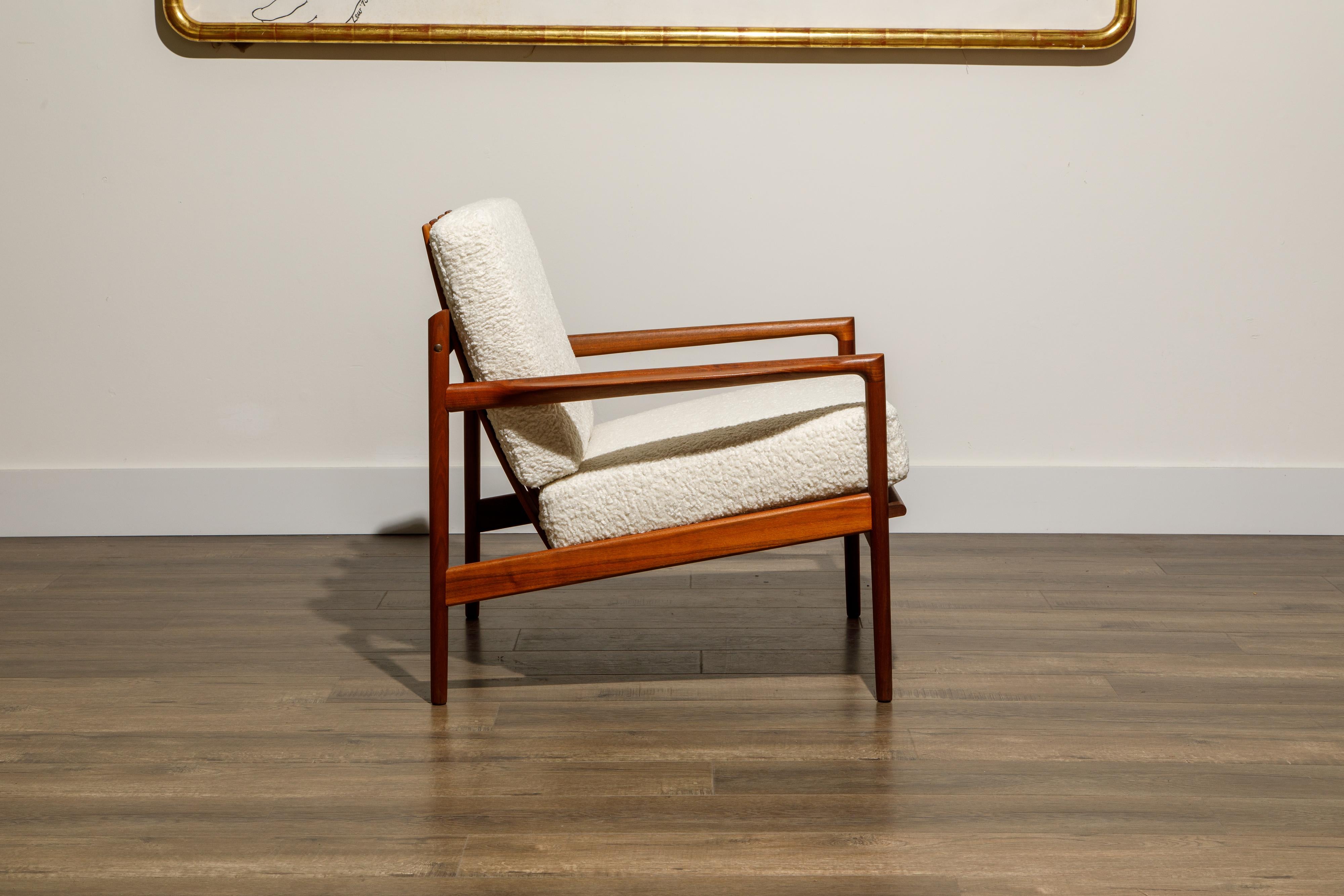 IB Kofod-Larsen for Selig Lounge Chairs Reupholstered in Bouclé, c 1960 2