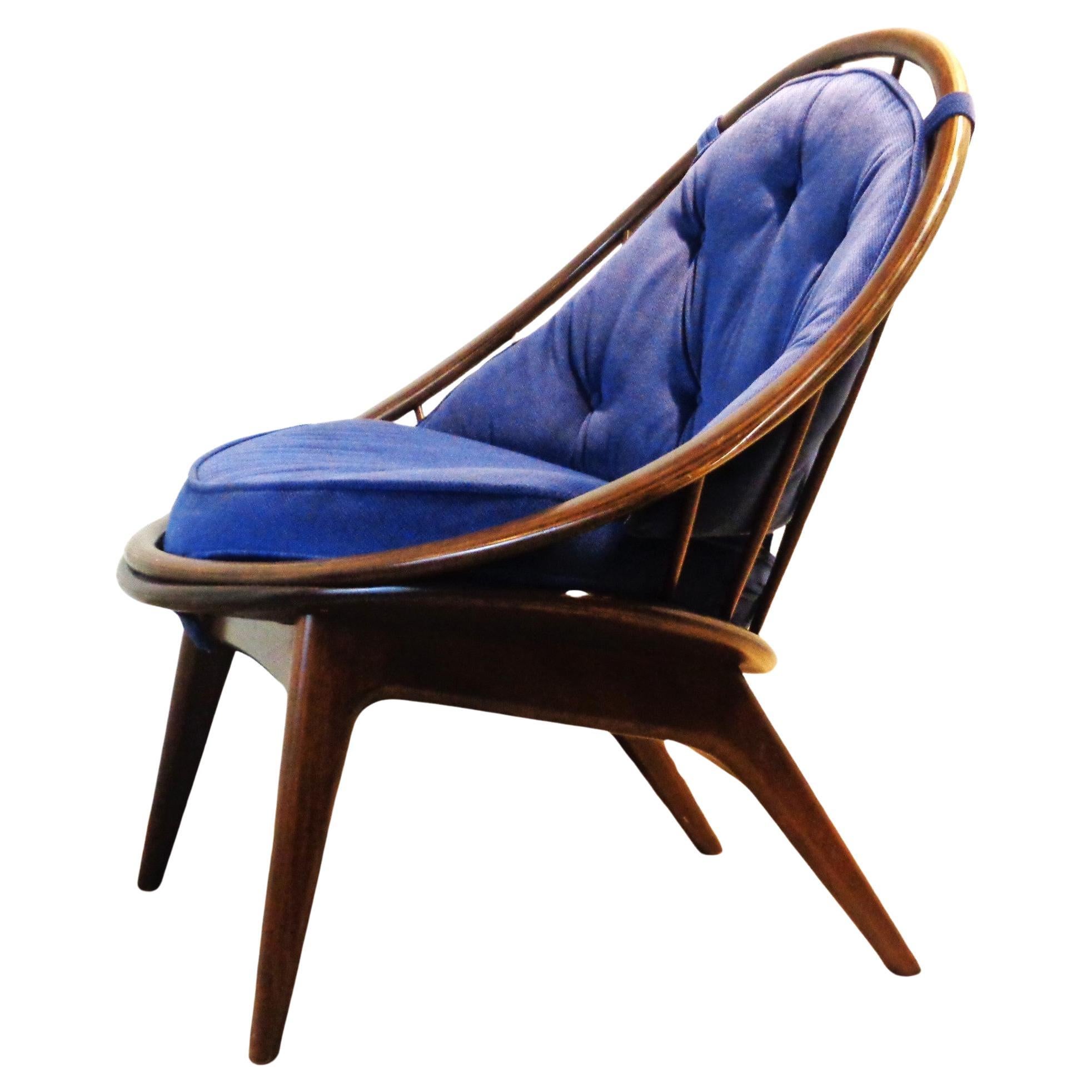 Scandinavian Modern Ib Kofod-Larsen Peacock Chair Selig Denmark, 1950-1960 For Sale
