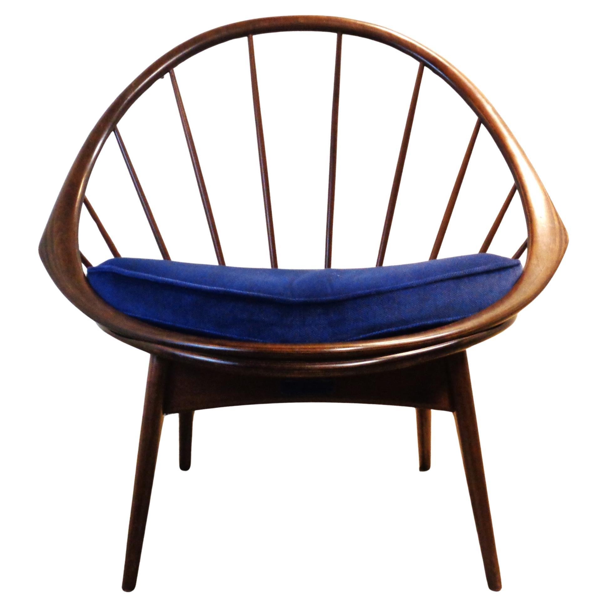 Upholstery Ib Kofod-Larsen Peacock Chair Selig Denmark, 1950-1960 For Sale