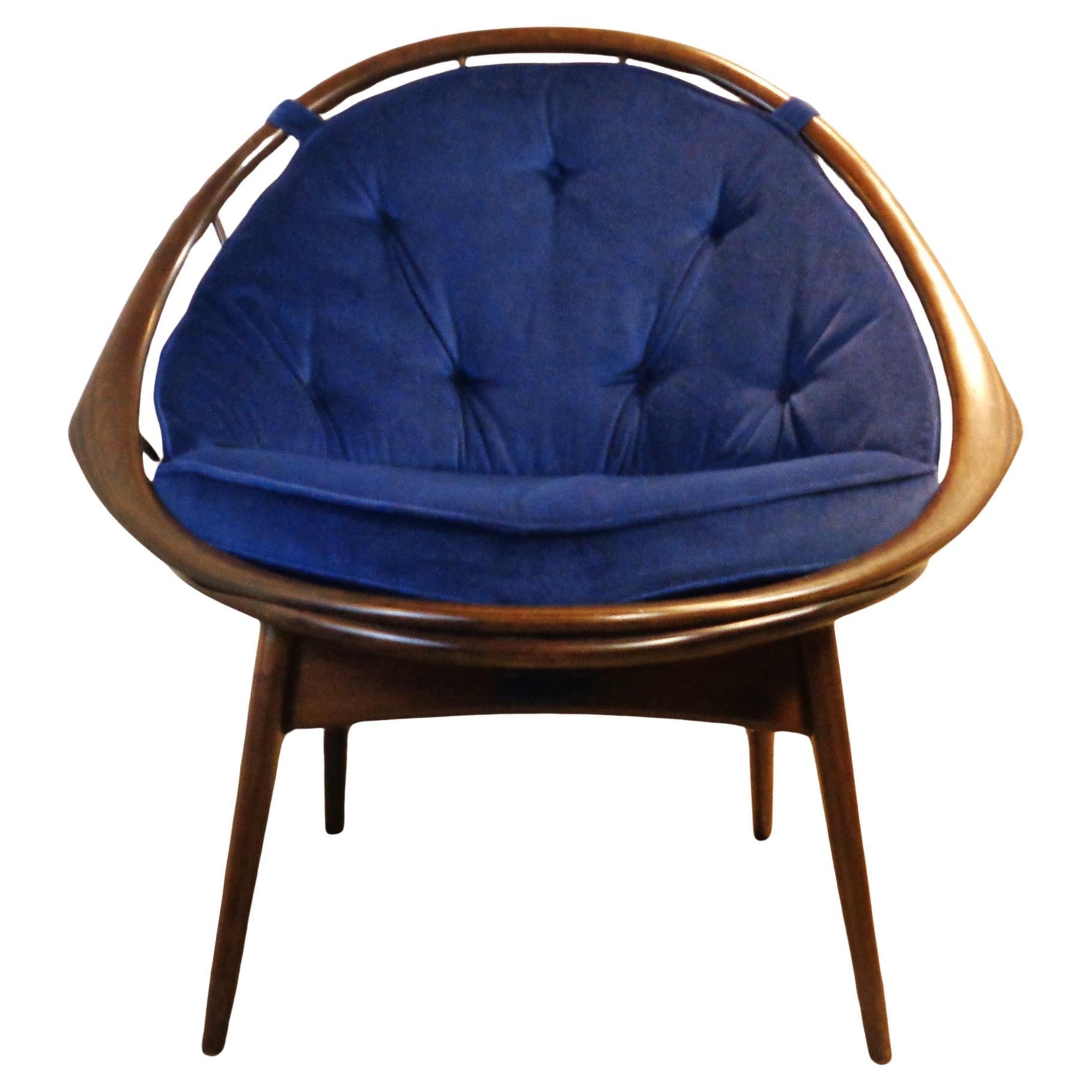 Ib Kofod-Larsen Peacock Chair Selig Denmark, 1950-1960 For Sale