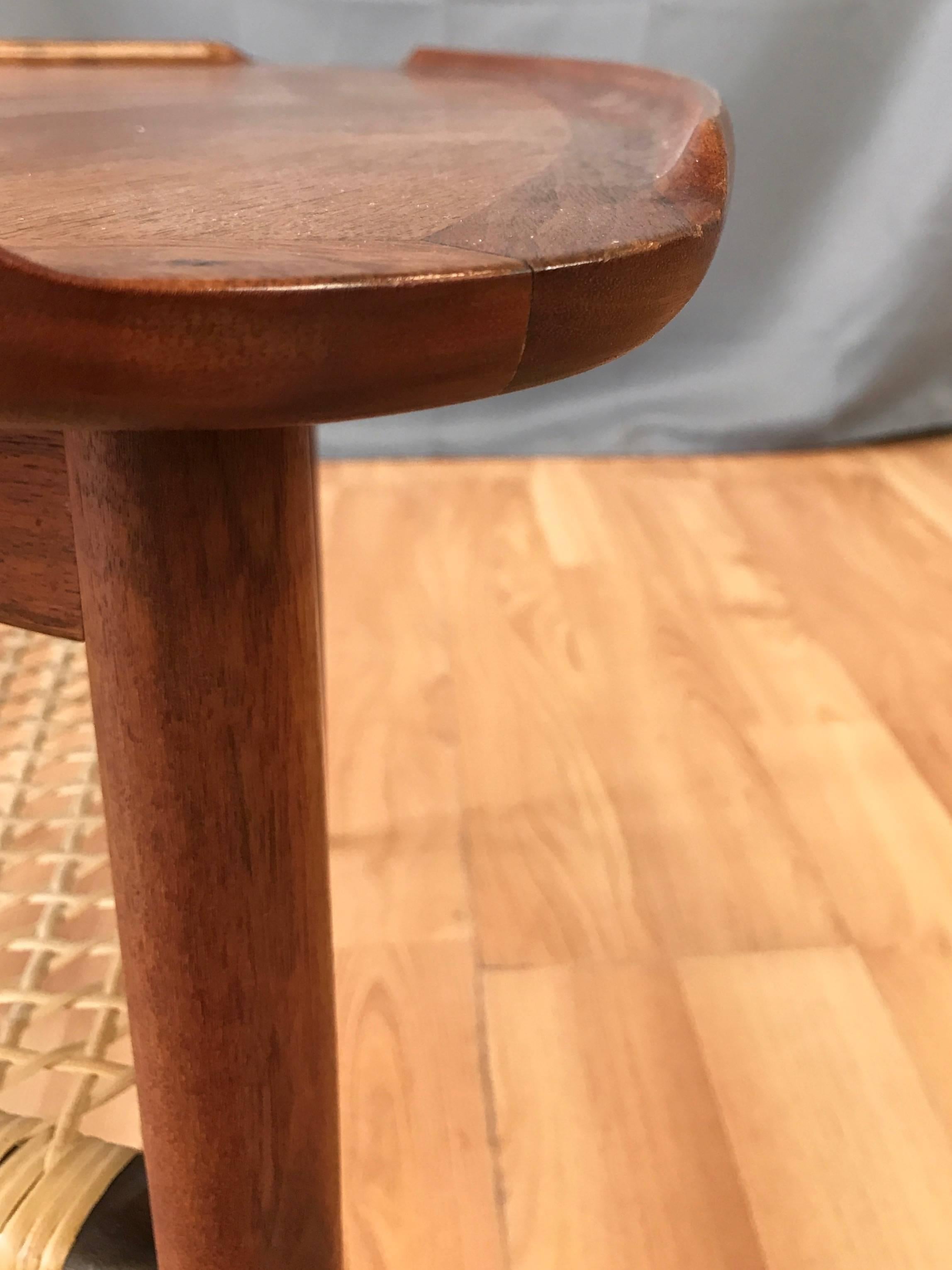 Ib Kofod-Larsen for Selig Teak and Cane “Wedge” Table 1