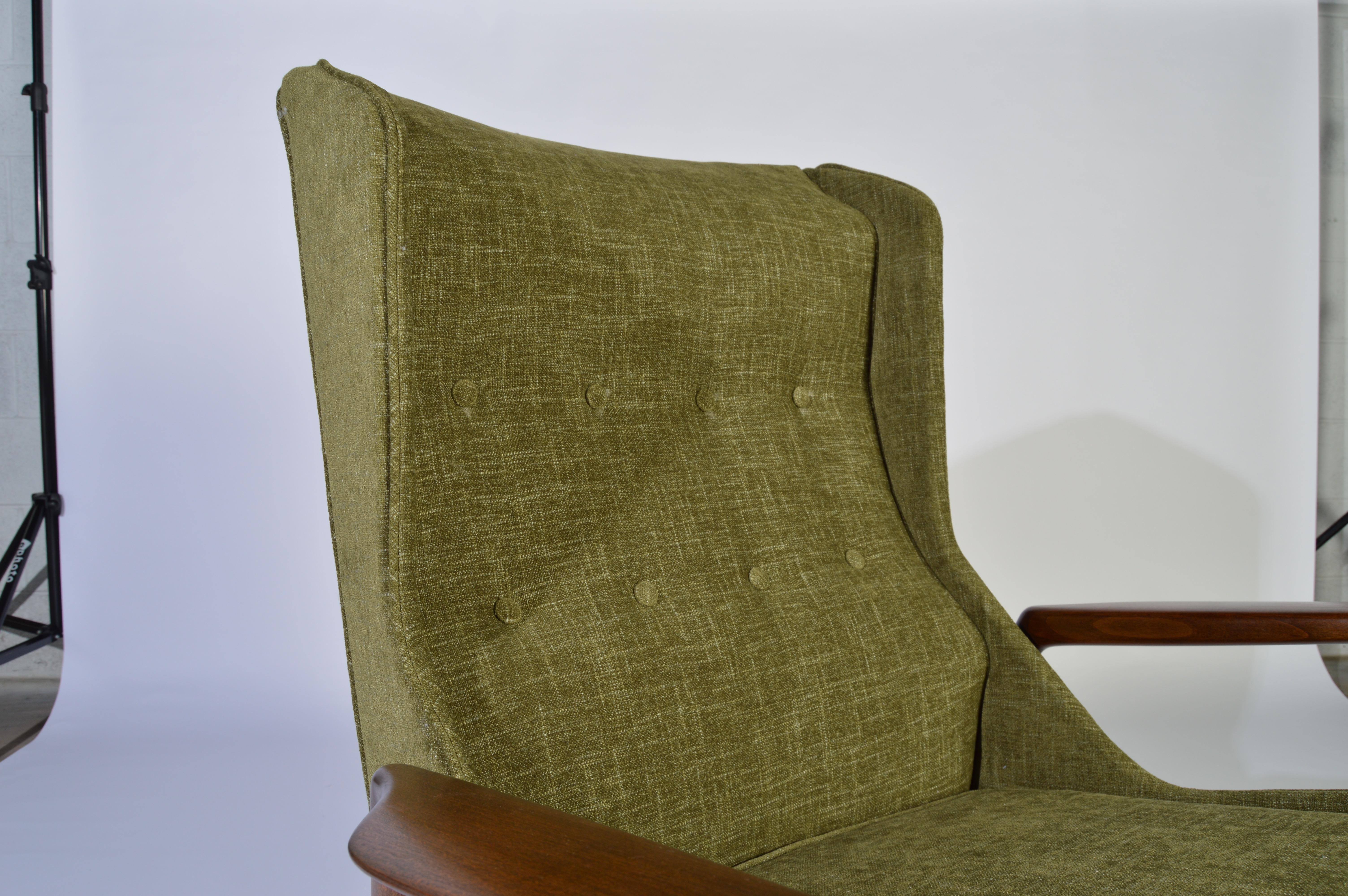 IB Kofod-Larsen for Selig Wingback Lounge Chair In Excellent Condition In Southampton, NJ