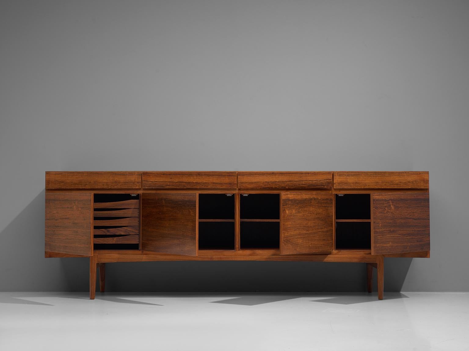 Scandinavian Modern Ib Kofod-Larsen Four-Doors Sideboard in Rosewood, 1960s