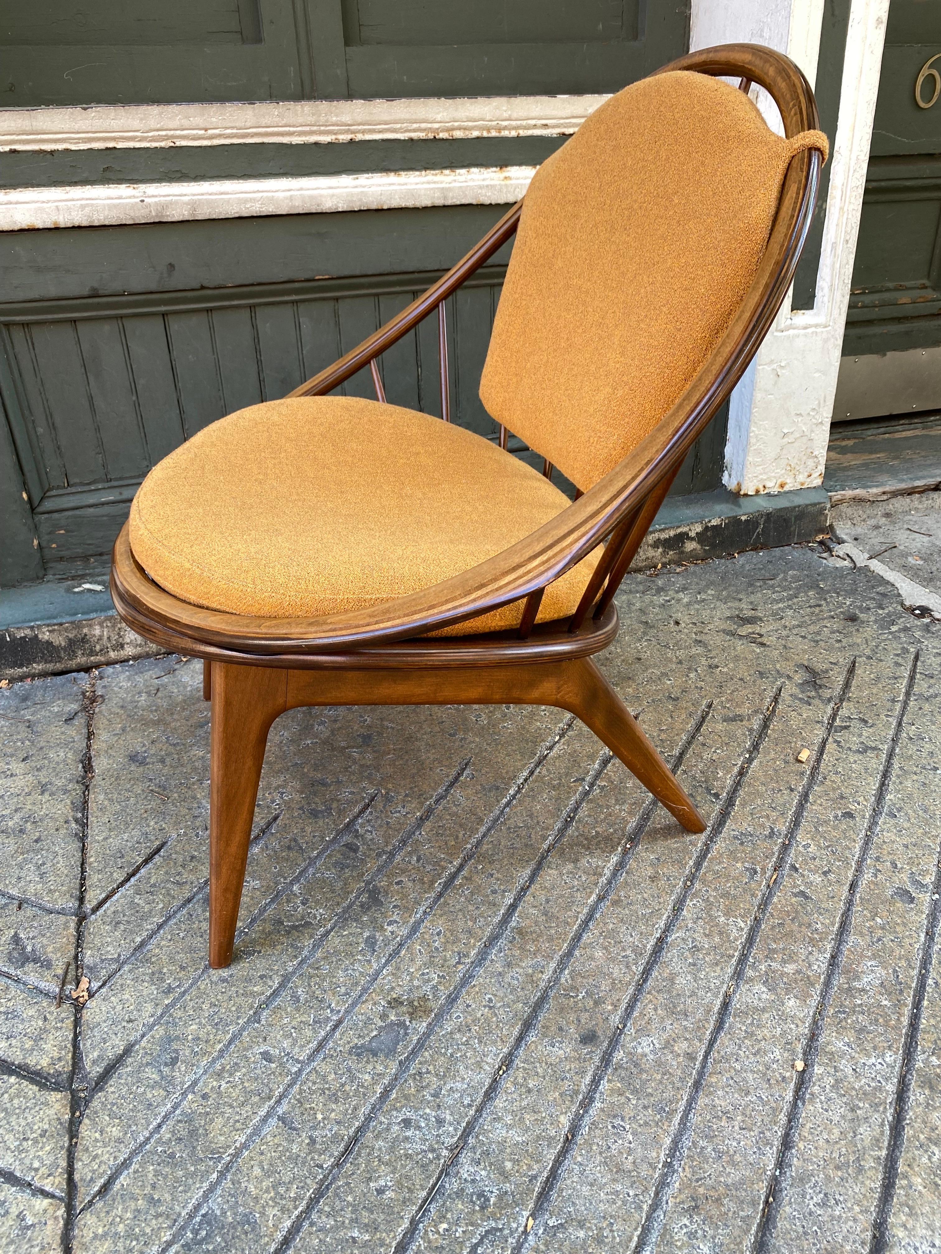 Mid-20th Century Ib Kofod Larsen Hoop Chair for Selig