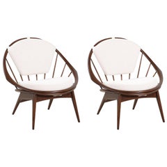 Ib Kofod-Larsen "Hoop" Lounge Chairs for Selig