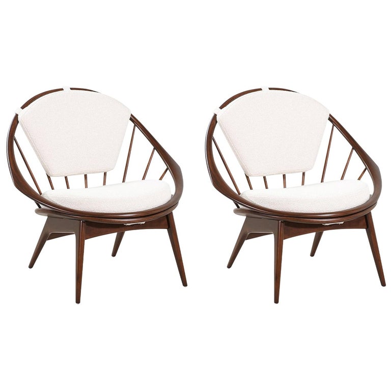 Ib Kofod-Larsen "Hoop" Lounge Chairs for Selig For Sale