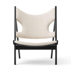 Ib Kofod-Larsen Knitting Lounge Chair Barnum Boucle 24 Black Oak for Audo