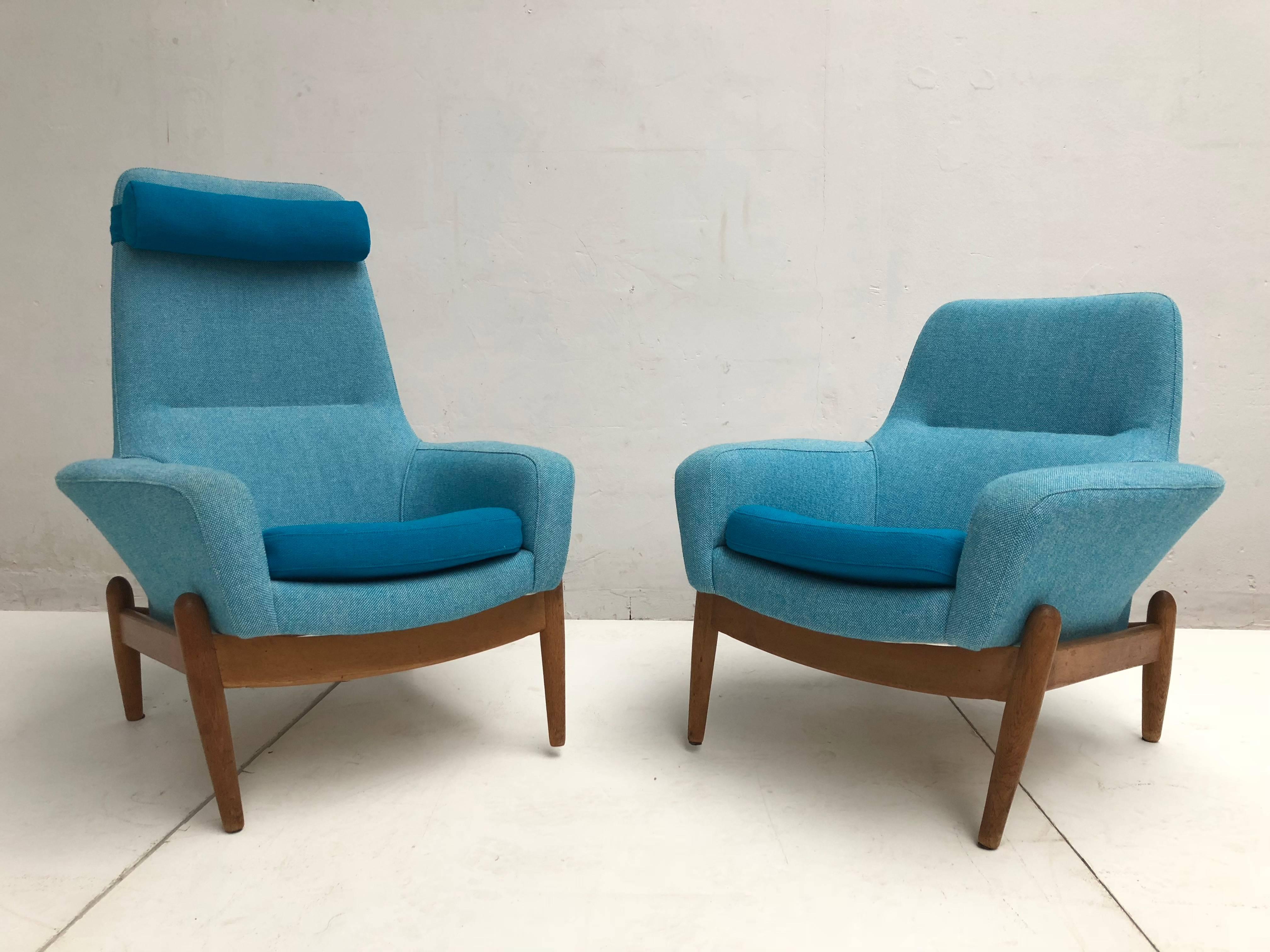 Scandinavian Modern Lady & Senior Chair by Madsen & Schubel Bovenkamp Wool Hallingdal Nana Ditzel 