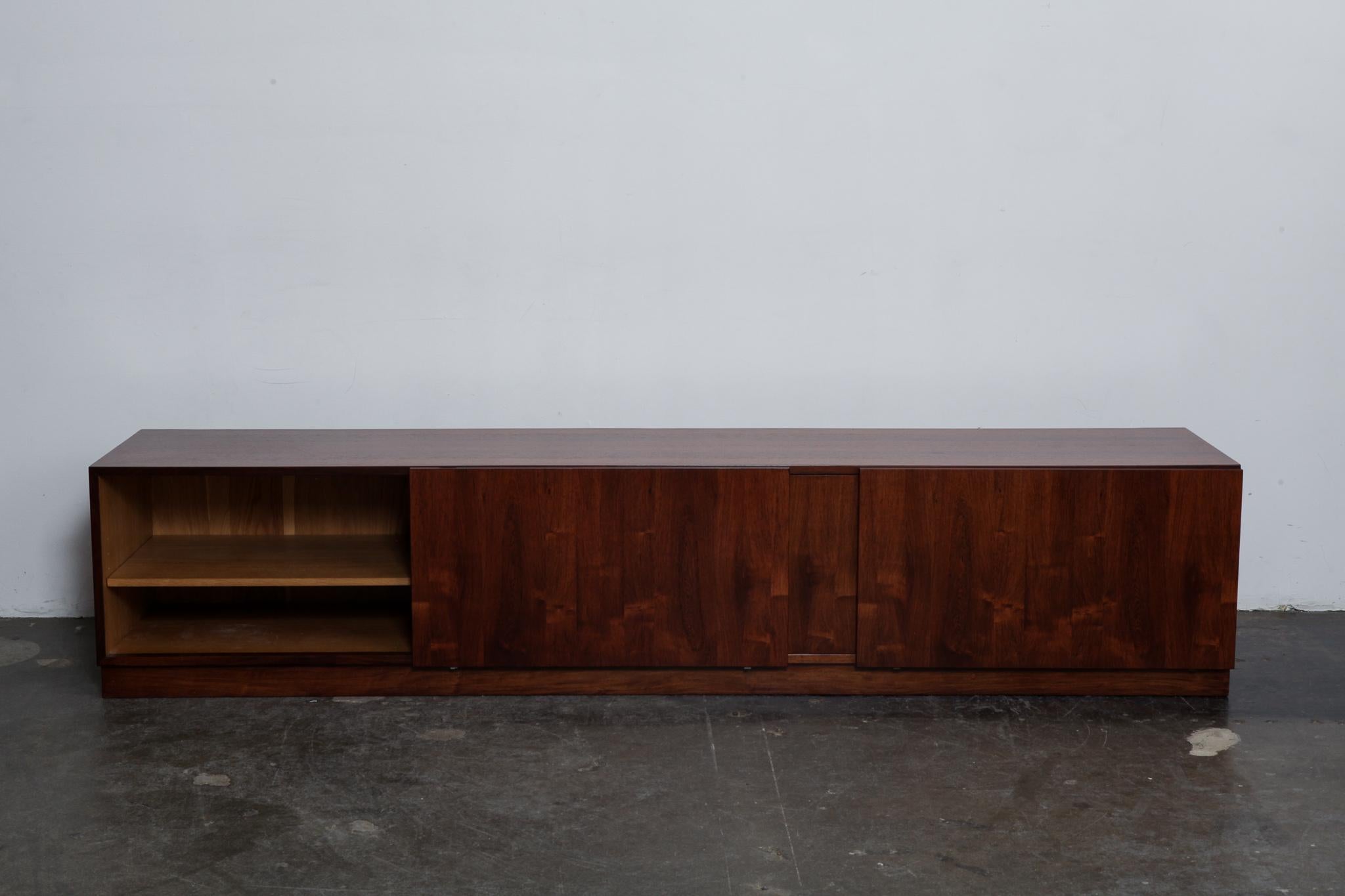 Mid-Century Modern Ib Kofod-Larsen Long, Low Danish Rosewood Sideboard, 1960s, Faarup Mobelfabrik