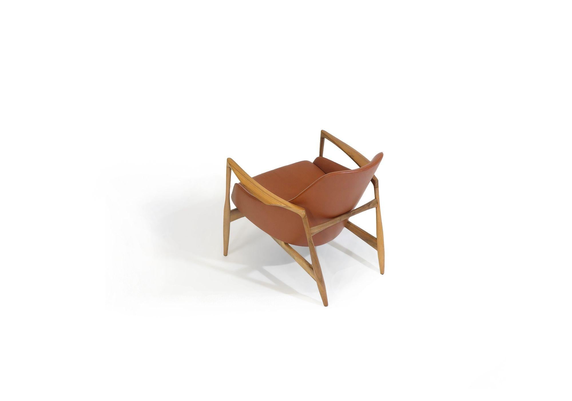 Ib Kofod Larsen Lounge Chair in Leather For Sale 2