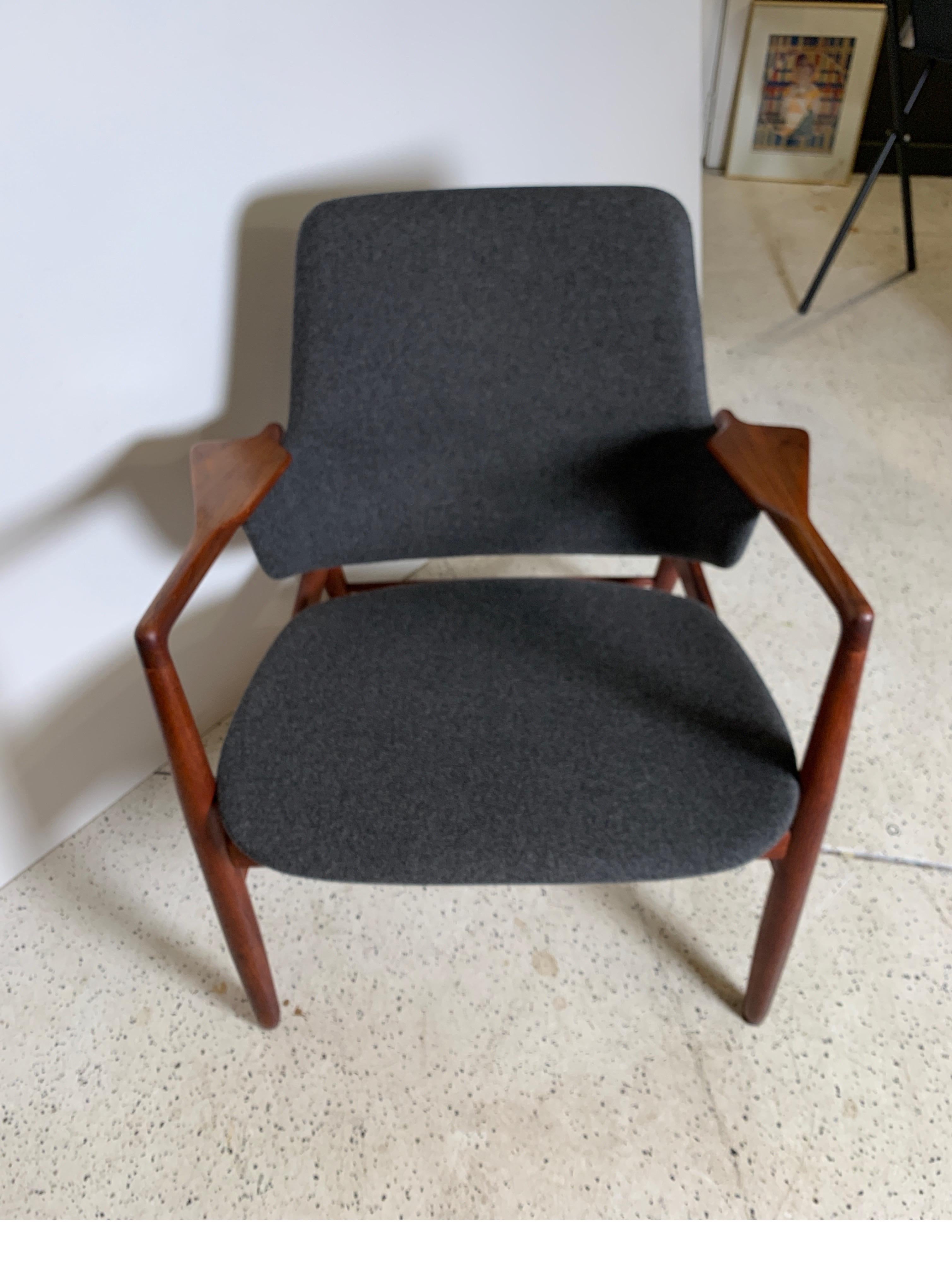 Danish Ib Kofod Larsen Lounge Chair in Teak by Carlo Gahrn for Bovirke, Denmark, 1953