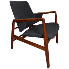 Ib Kofod Larsen Lounge Chair in Teak by Carlo Gahrn for Bovirke, Denmark, 1953