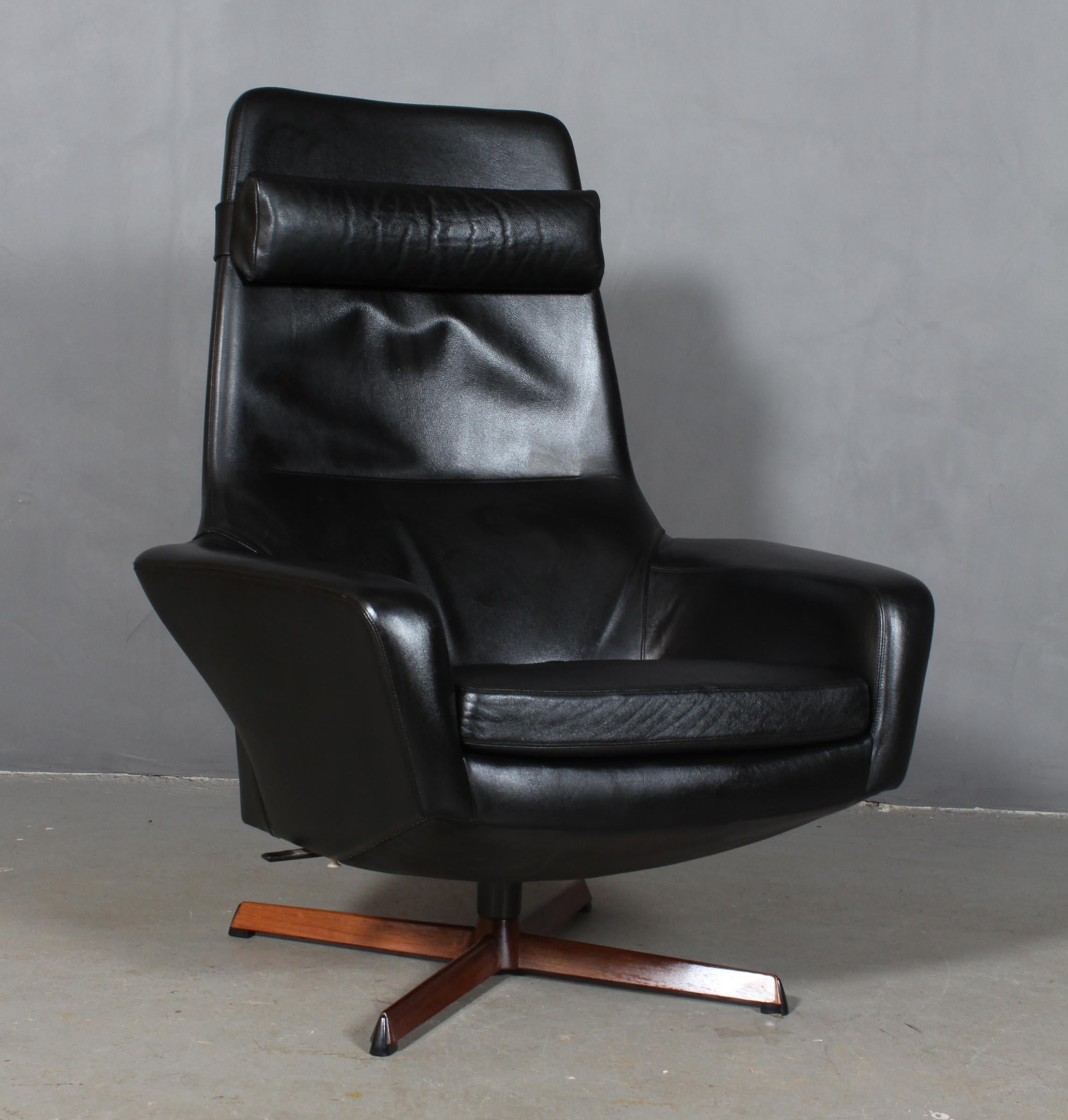 Danish Ib Kofod-Larsen Lounge Chair with Ottoman