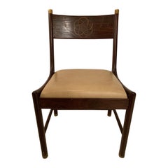 Ib Kofod Larsen "Megiddo Collection" Side Chair in Wenge with Olive Wood Inlay