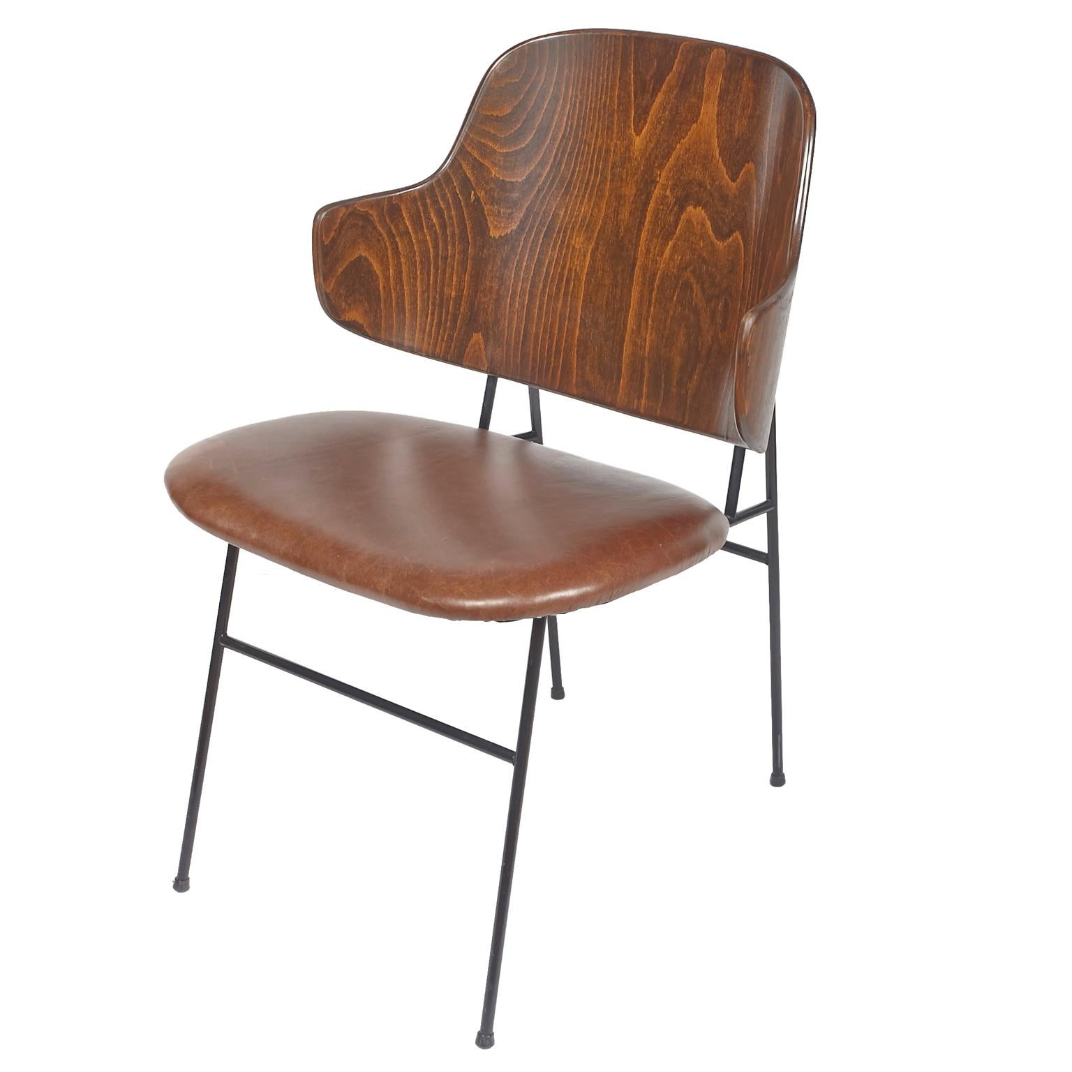 Hardwood Ib Kofod-Larsen Mid-Century Modern Penguin Chair For Sale