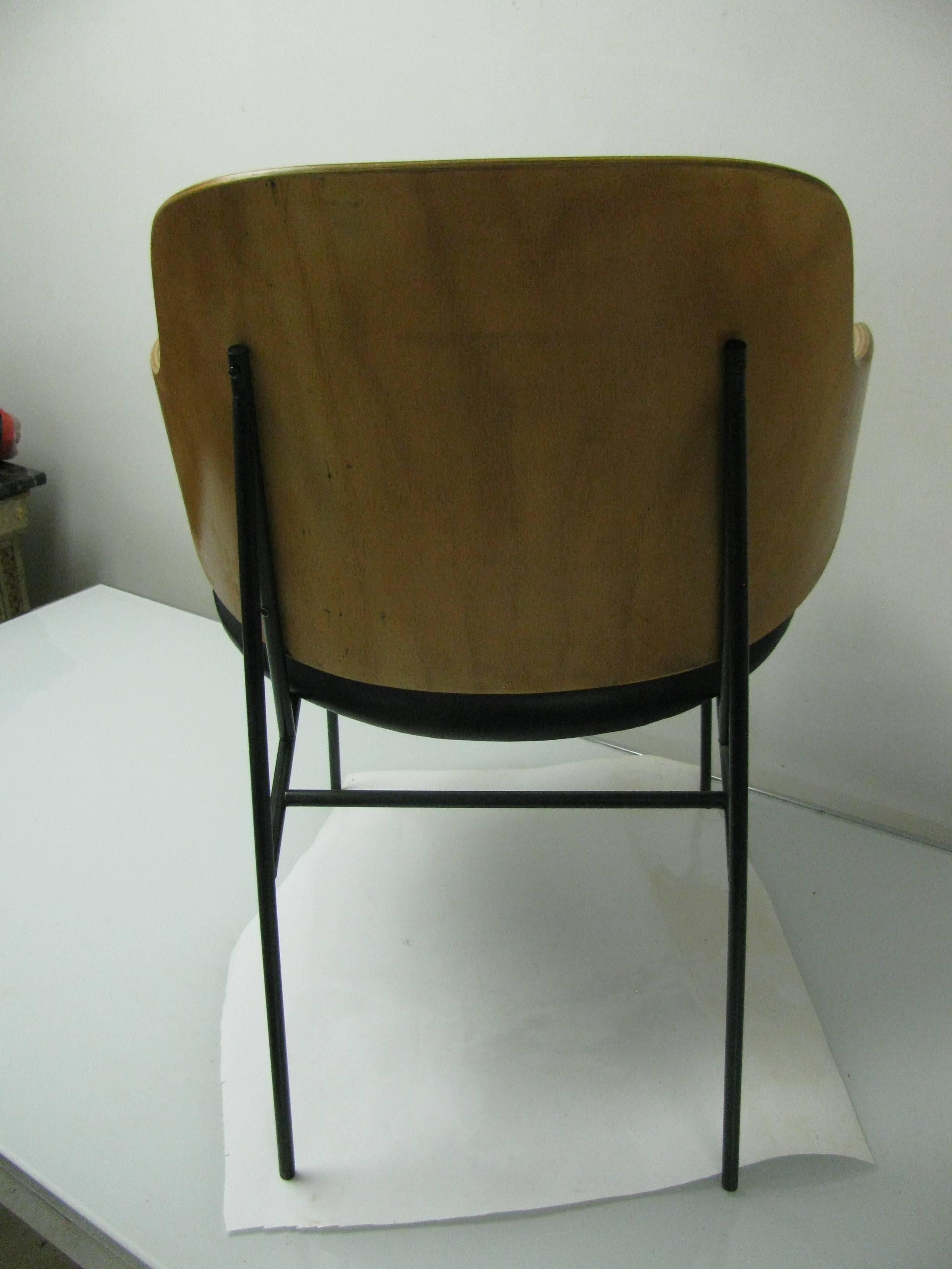 Varnished Ib Kofod Larsen Mid-Century Modern Selig Vintage Penguin Chair