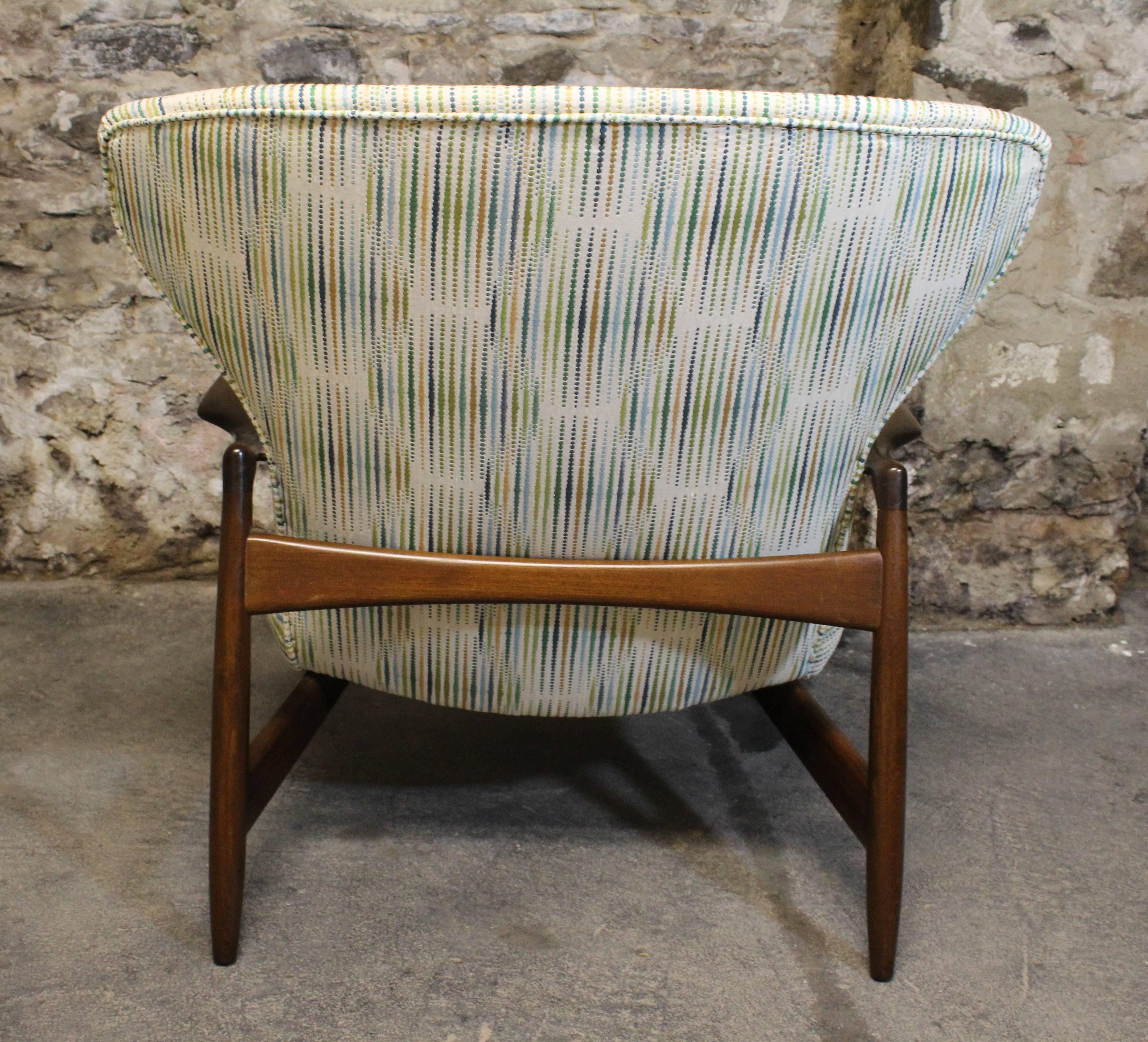Mid-20th Century IB Kofod-Larsen Midcentury Danish Wingback Lounge Chair