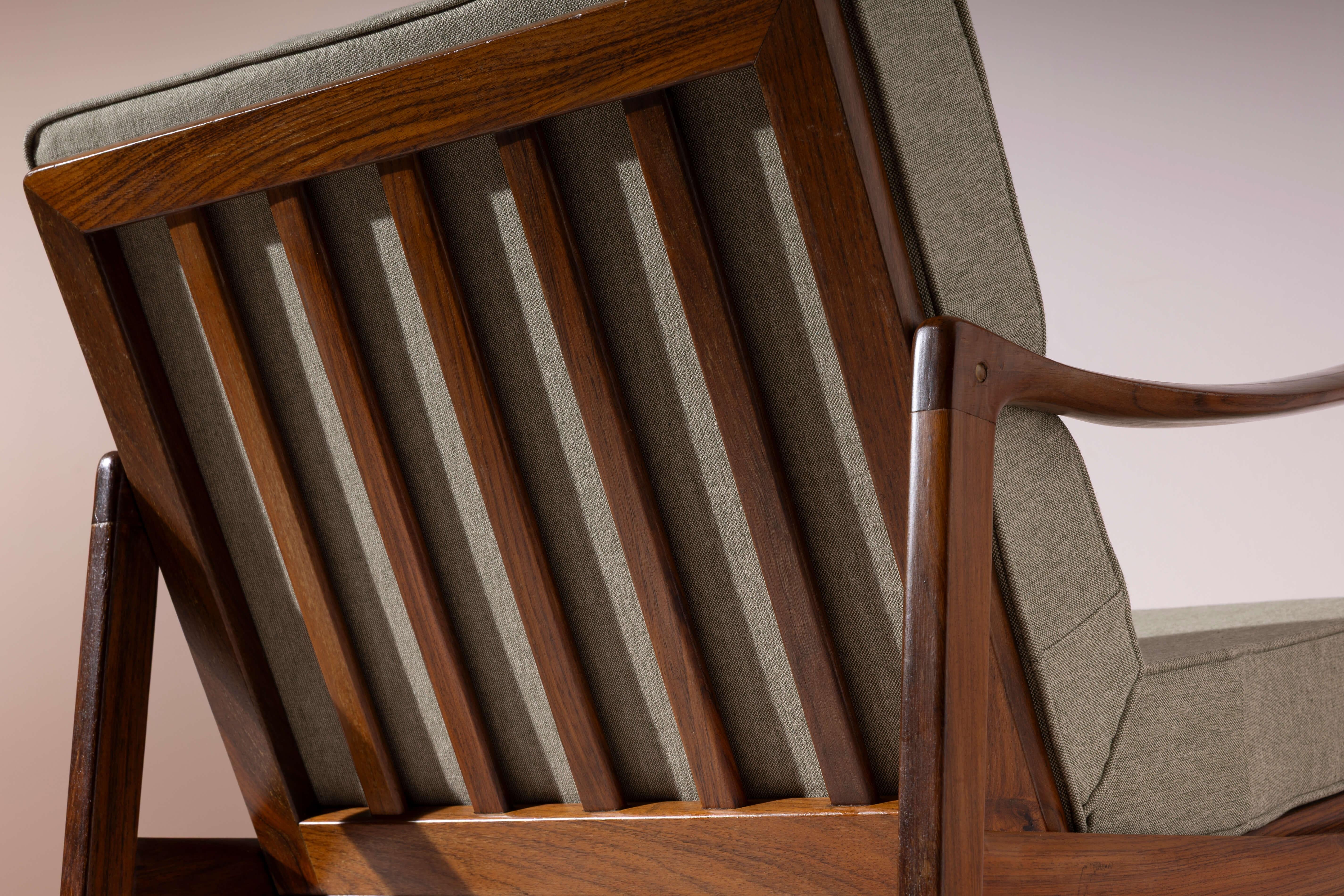 Ib Kofod-Larsen, paire de fauteuils Canditate, Danemark, années 1950 en vente 5