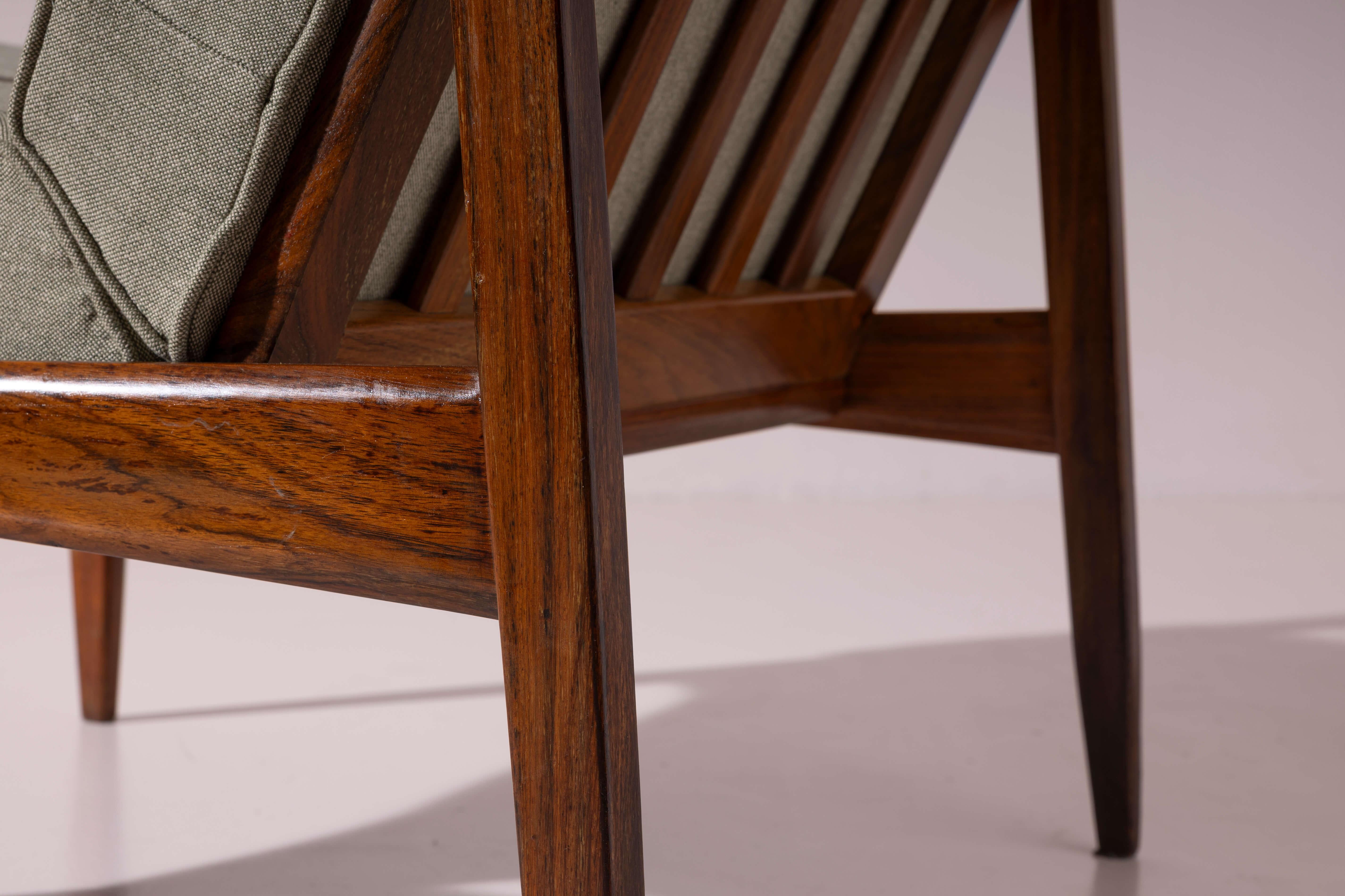 Ib Kofod-Larsen, paire de fauteuils Canditate, Danemark, années 1950 en vente 8