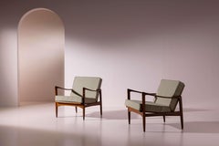 Ib Kofod-Larsen pair of Canditate easy chairs, Denmark, 1950s