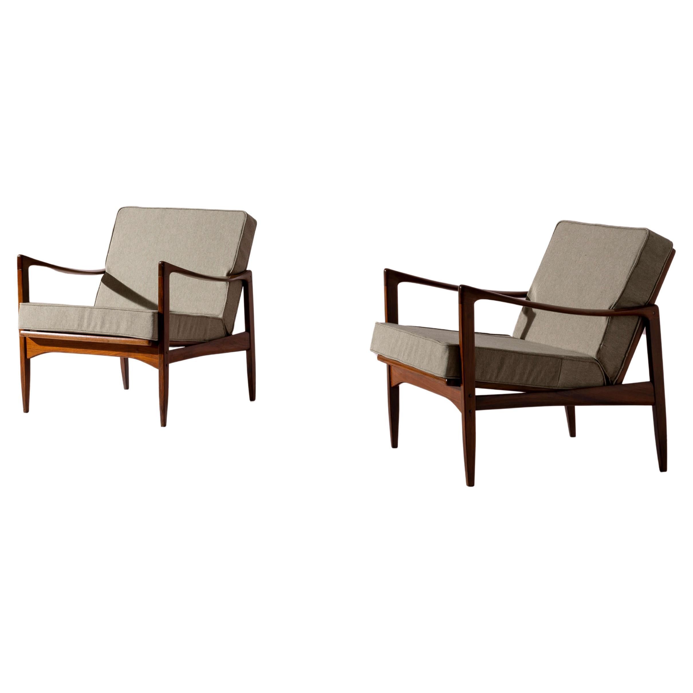 Ib Kofod-Larsen Paar Canditate Sessel, Dänemark, 1950er Jahre