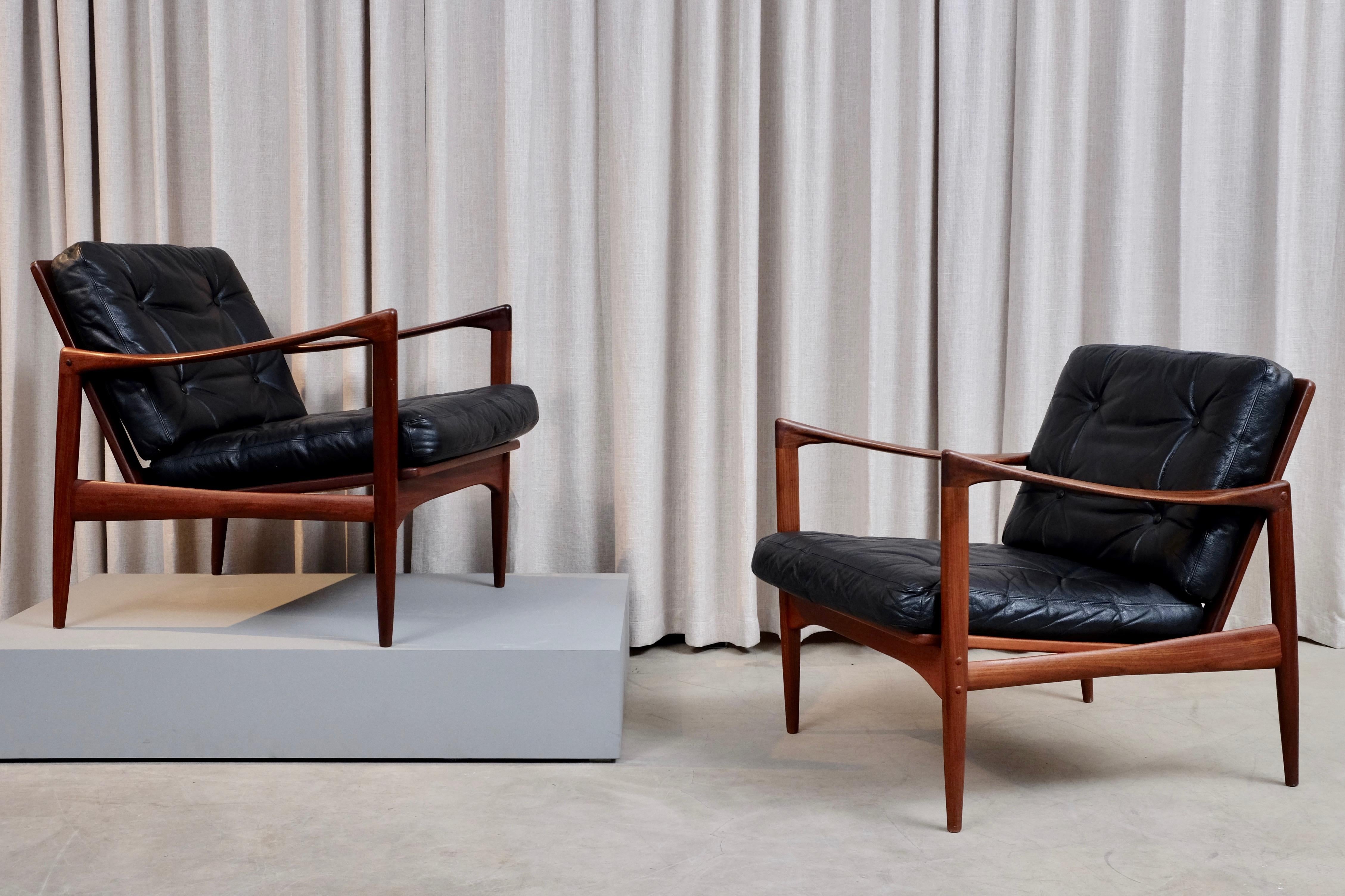 Ib Kofod-Larsen Pair of Easy Chairs Model Kandidaten, 1960s 8