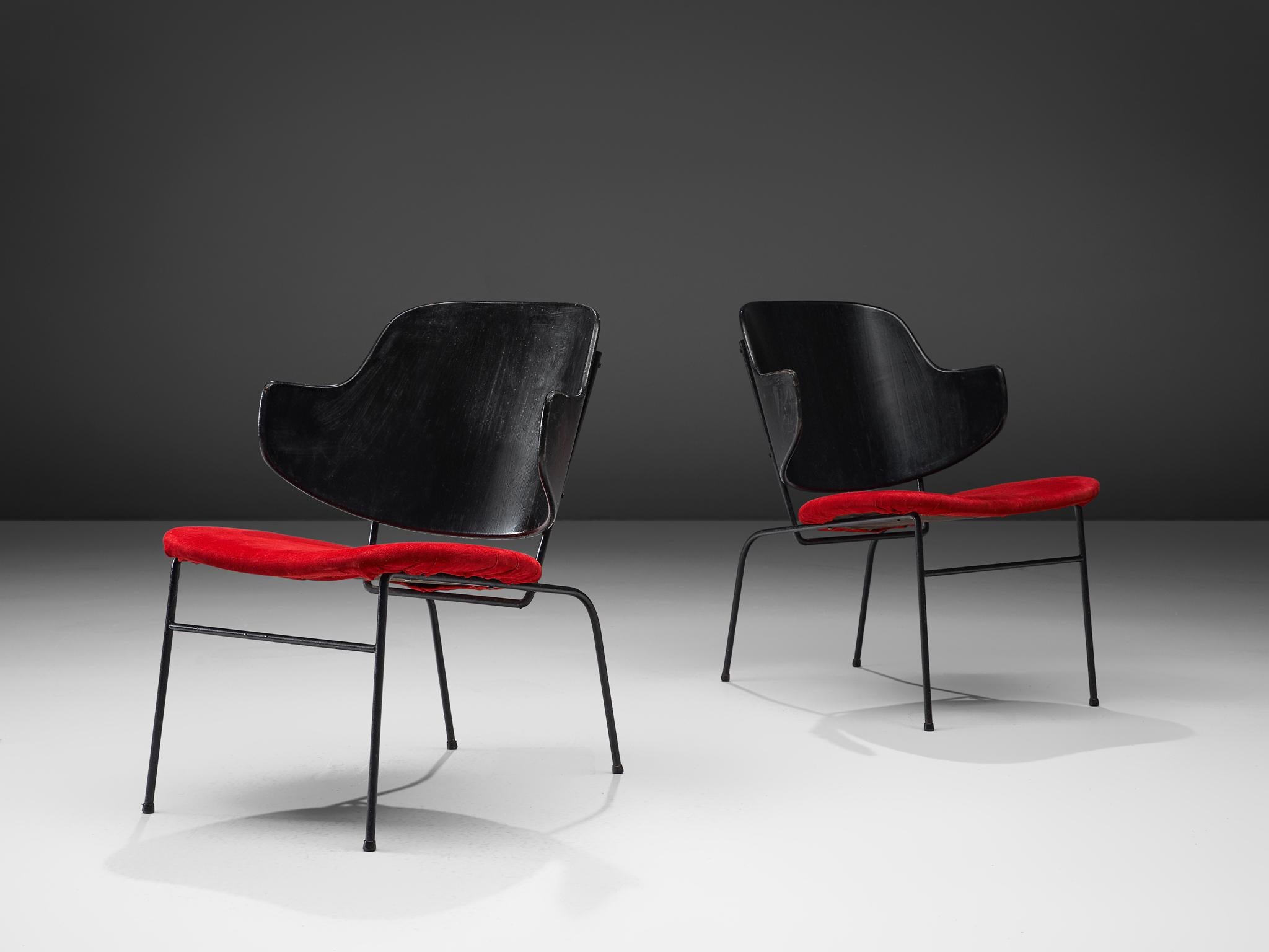 Danish Ib Kofod-Larsen Pair of Penguin Easy Chairs