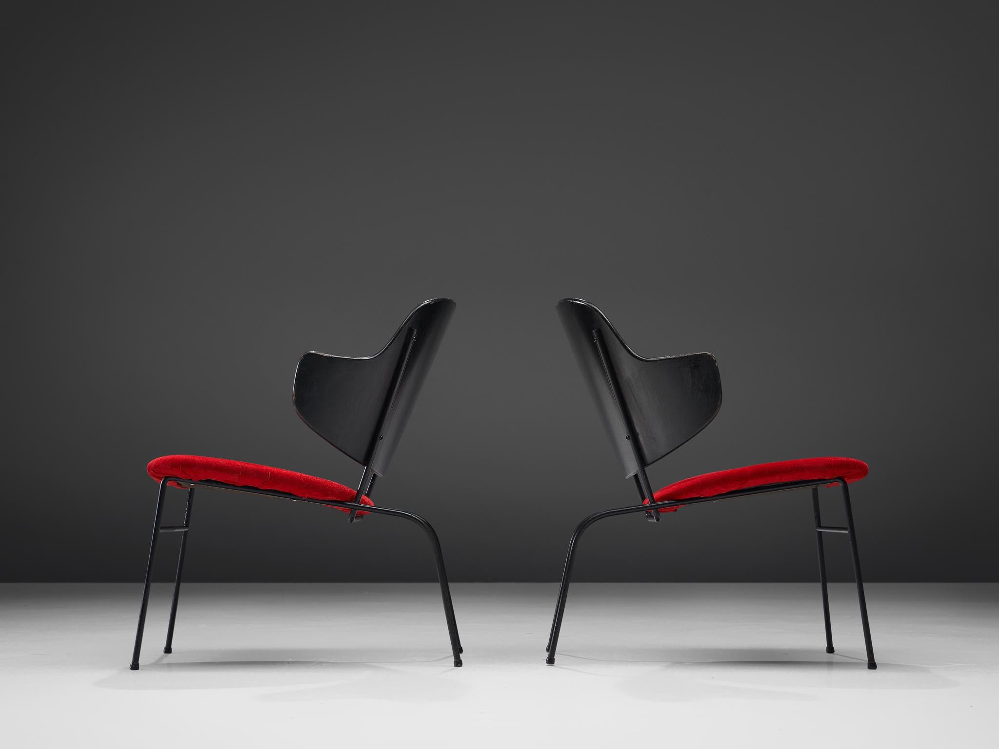 Mid-20th Century Ib Kofod-Larsen Pair of Penguin Easy Chairs