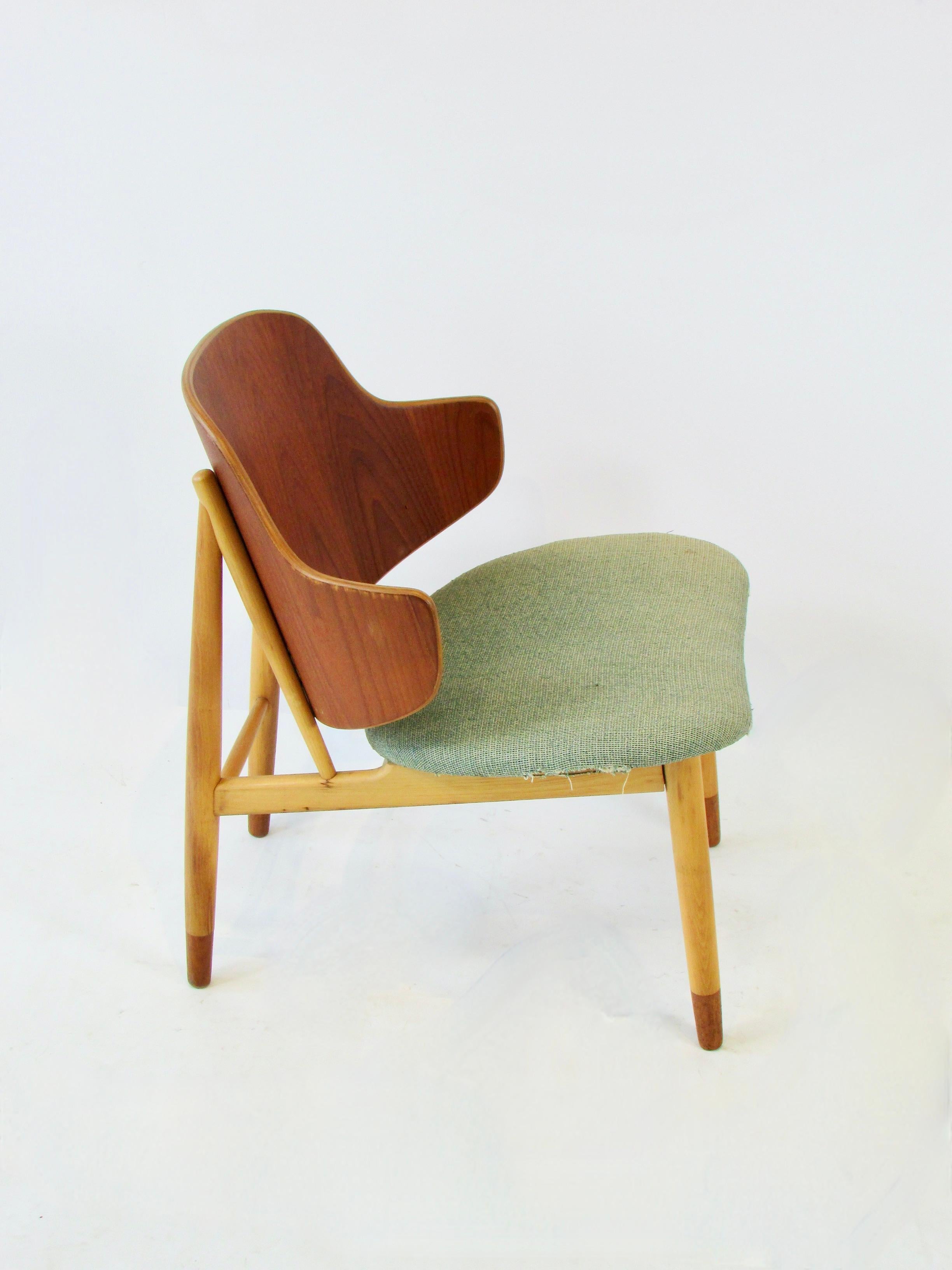 Mid-Century Modern Ib Kofod-Larsen Penguin chair for Christiansen and Larsen Denmark 1955 For Sale