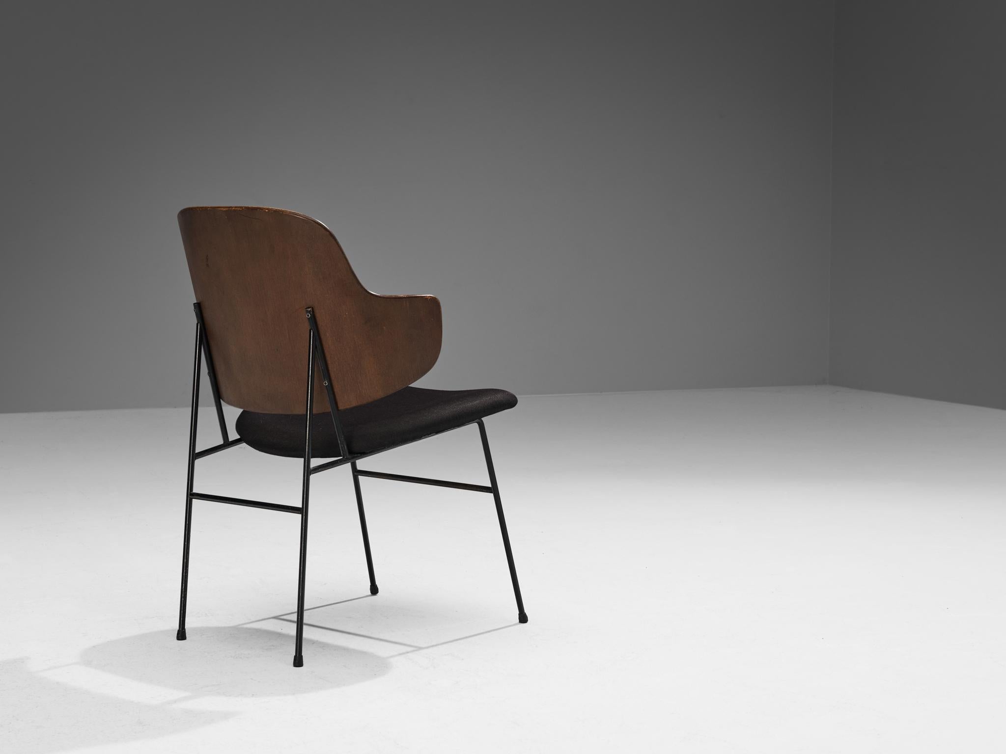 Danish Ib Kofod-Larsen 'Penguin' Dining Chairs in Mahogany Plywood  For Sale