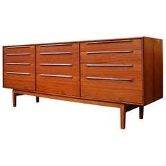 Ib Kofod-Larsen Rare 12-Drawer Teak Dresser with Graduated Drawers