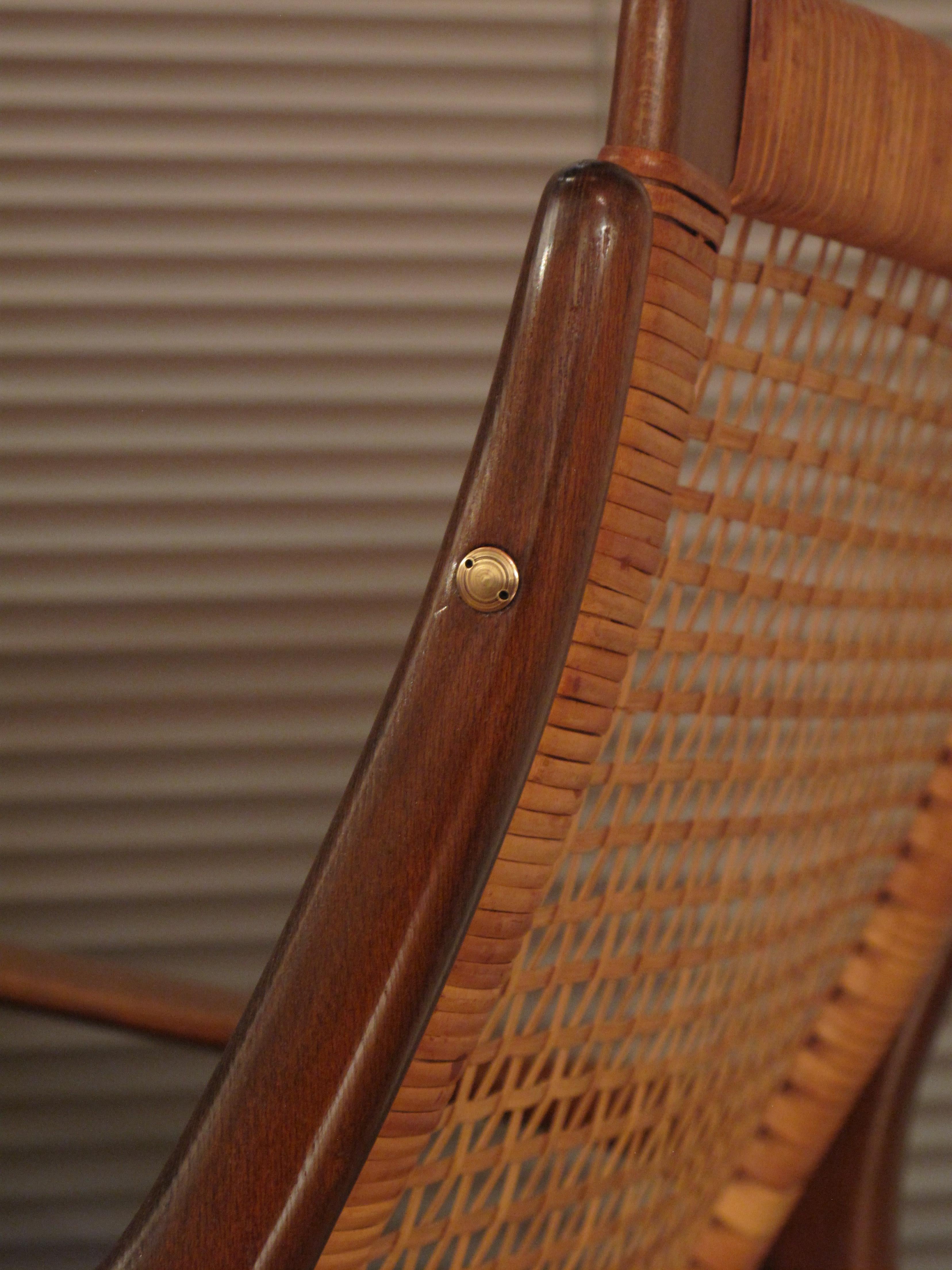 Mid-20th Century Ib Kofod Larsen Rattan Back Lounge Chair For Selig