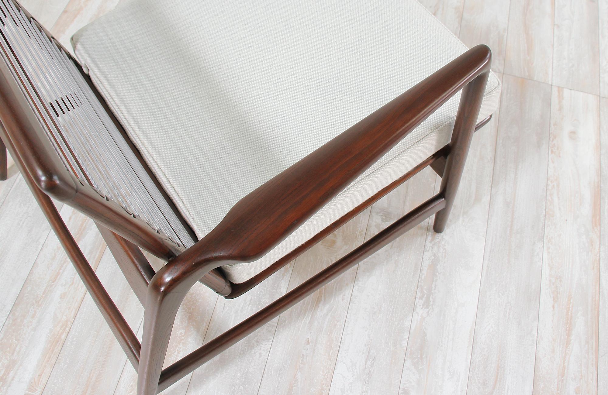 Fabric Ib Kofod-Larsen Reclining Lounge Chair for Selig