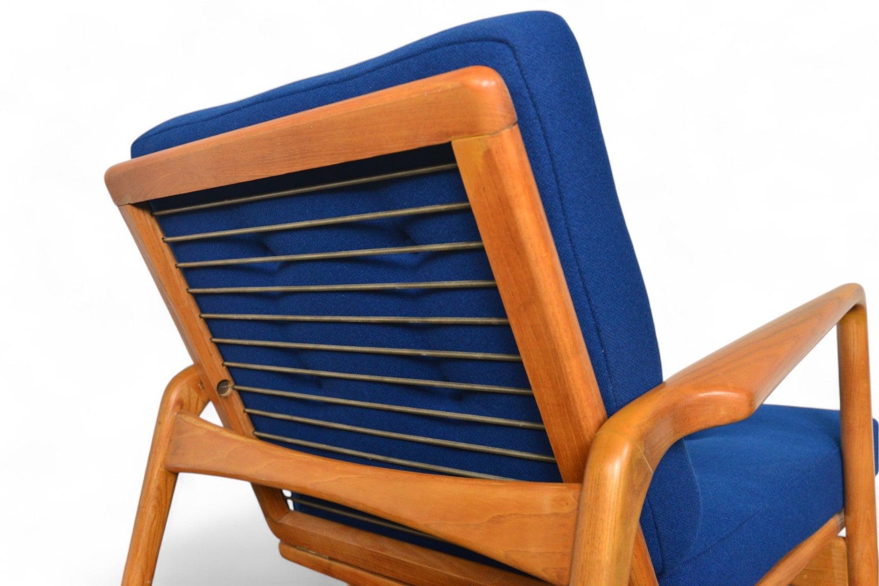 Ib Kofod Larsen Reclining Lounge Chair in Oak For Sale 2