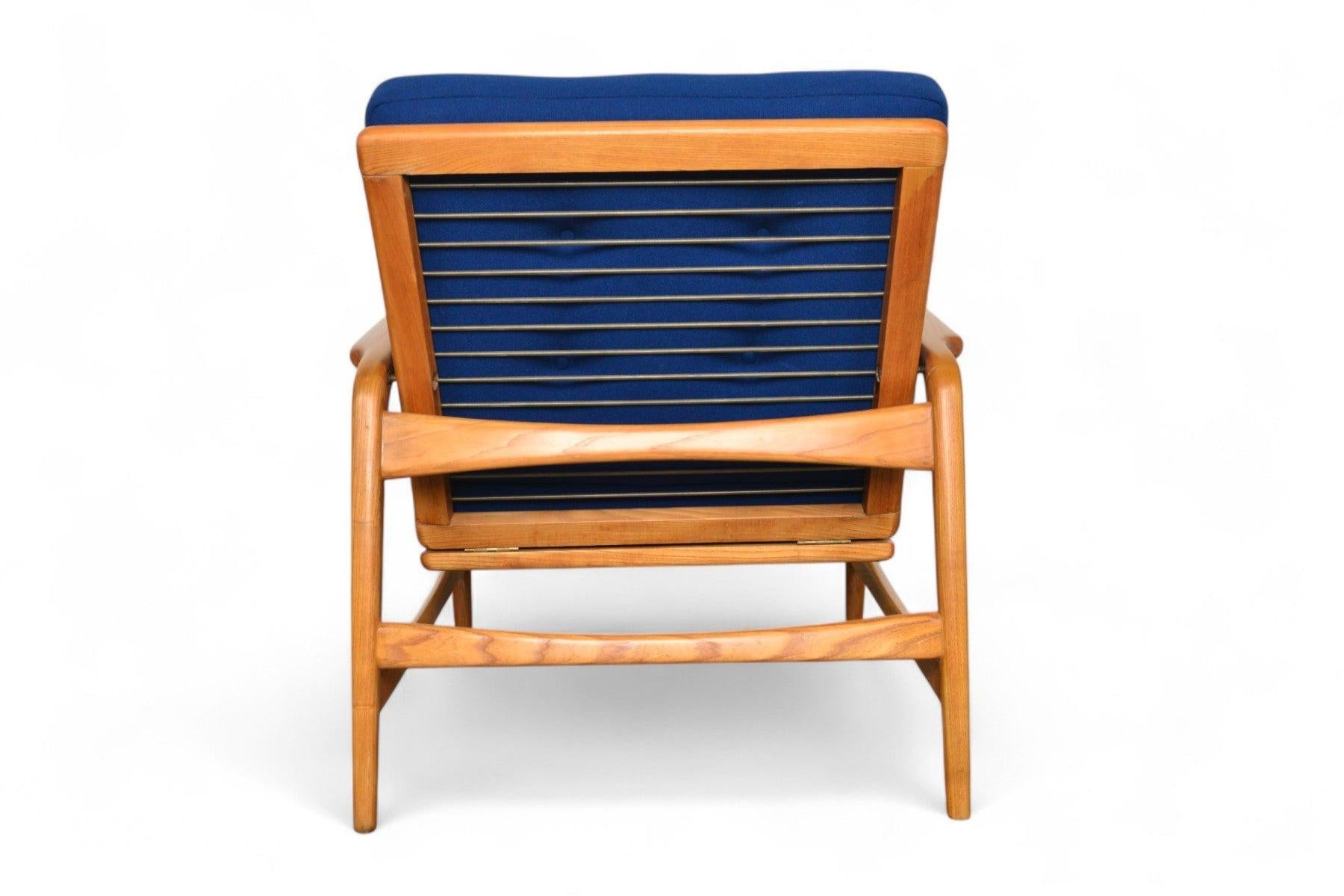 Ib Kofod Larsen Reclining Lounge Chair in Oak For Sale 3
