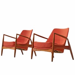 Ib Kofod-Larsen Red Seal Chairs in Teak