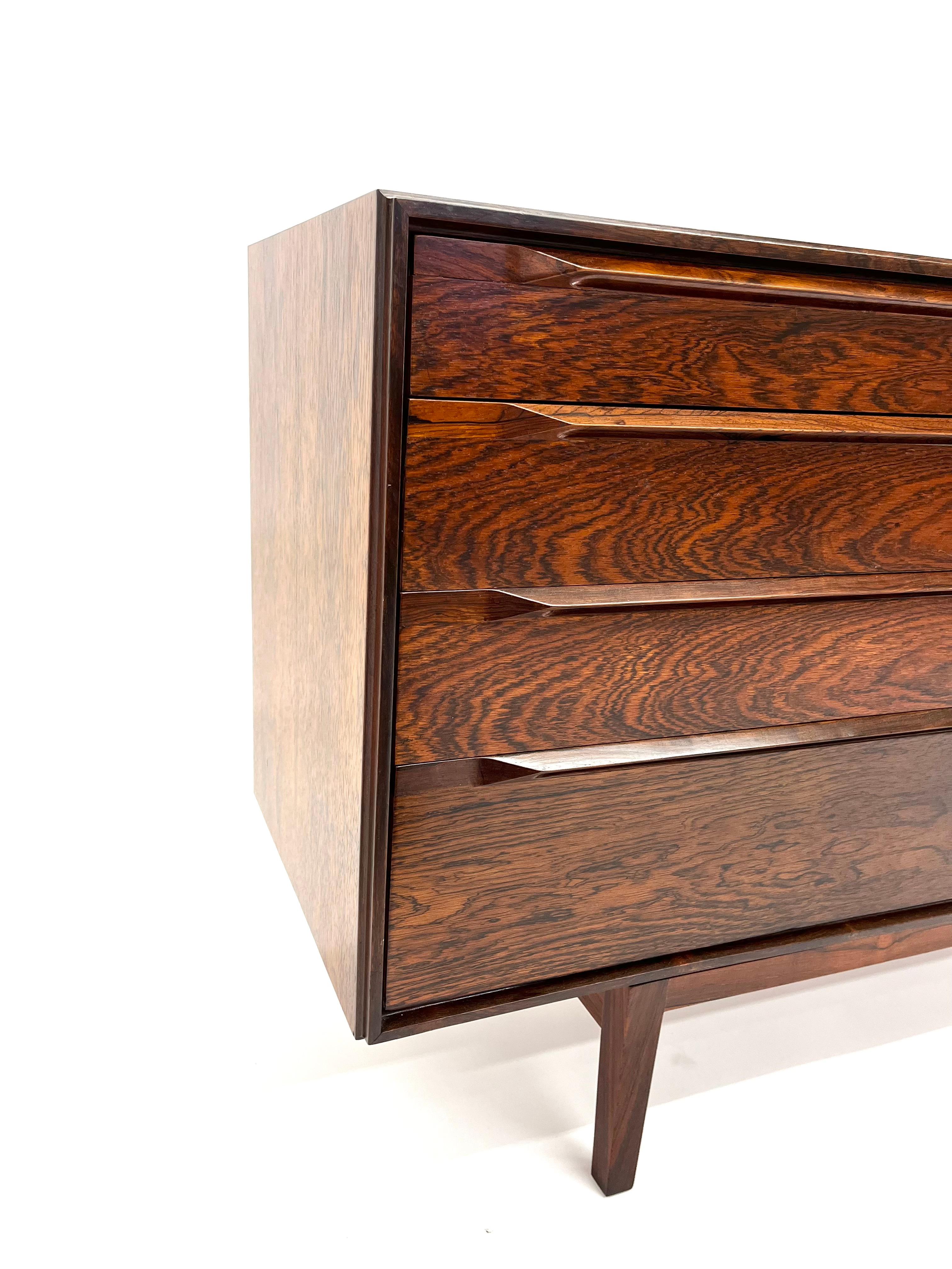 20th Century IB Kofod Larsen Rosewood 12-Drawer Dresser