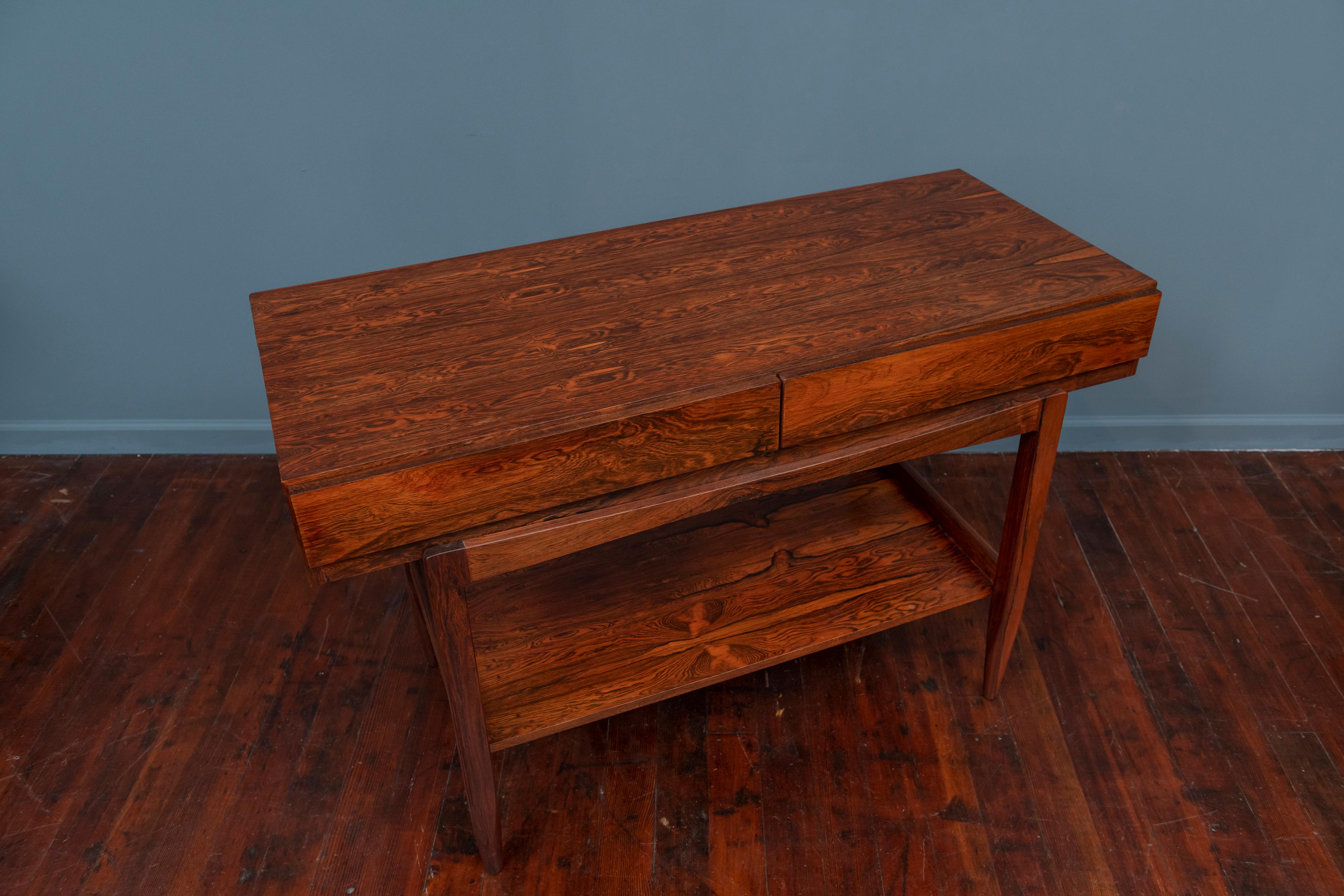 Ib Kofod-Larsen Rosewood Console Table for Faarup 2