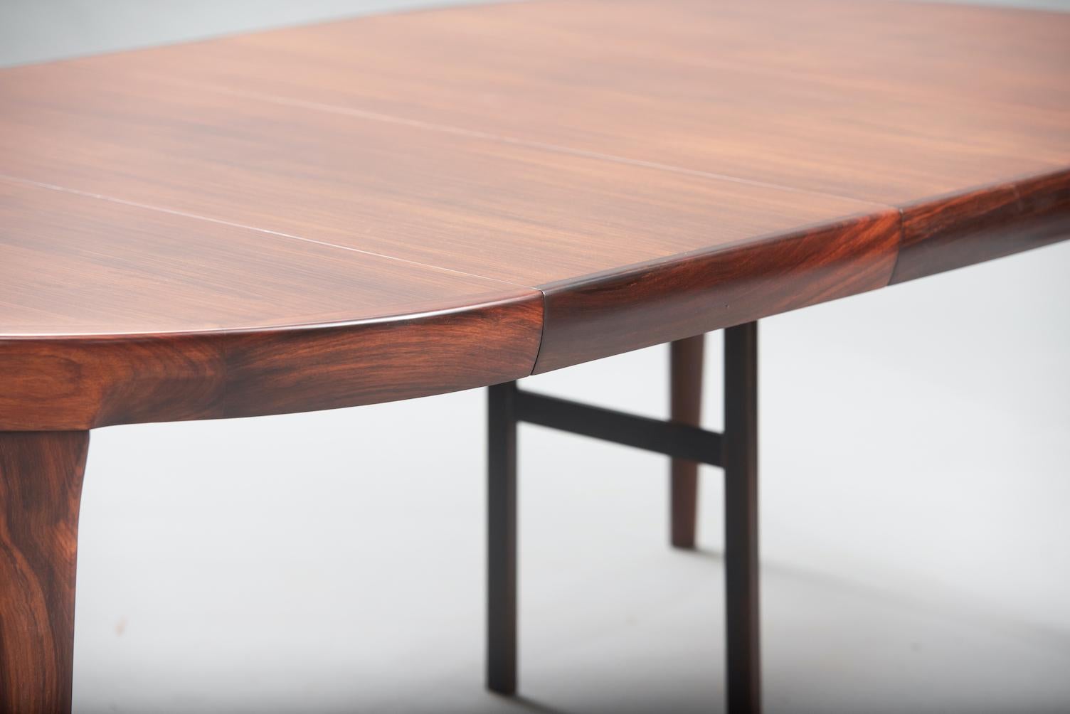 Varnished Ib Kofod Larsen Rosewood Dining Table For Sale