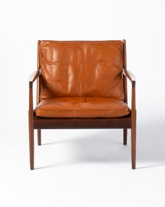 Ib Kofod-Larsen Rosewood & Leather Samso Chair, 1958
