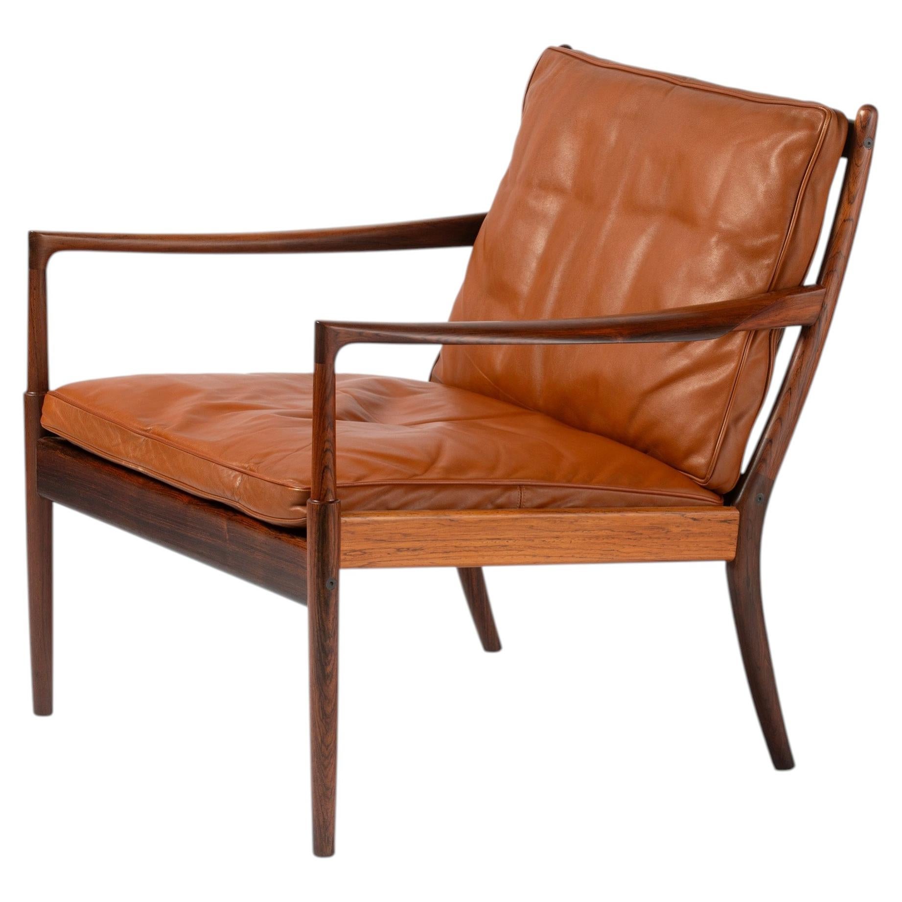 Ib Kofod-Larsen Rosewood & Leather Samso Chair, 1958