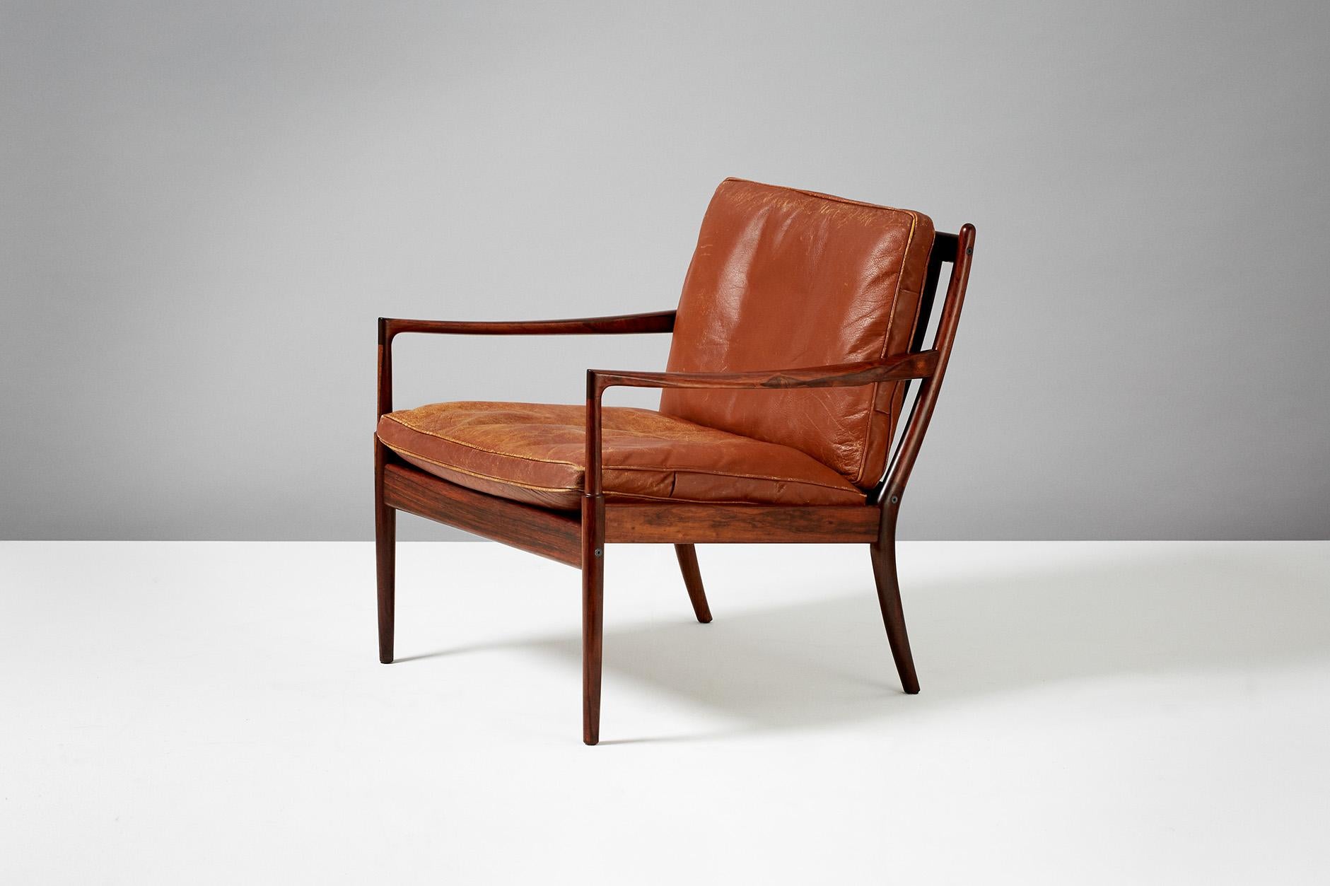 Scandinavian Modern Ib Kofod-Larsen Rosewood Samso Chair, circa 1950s